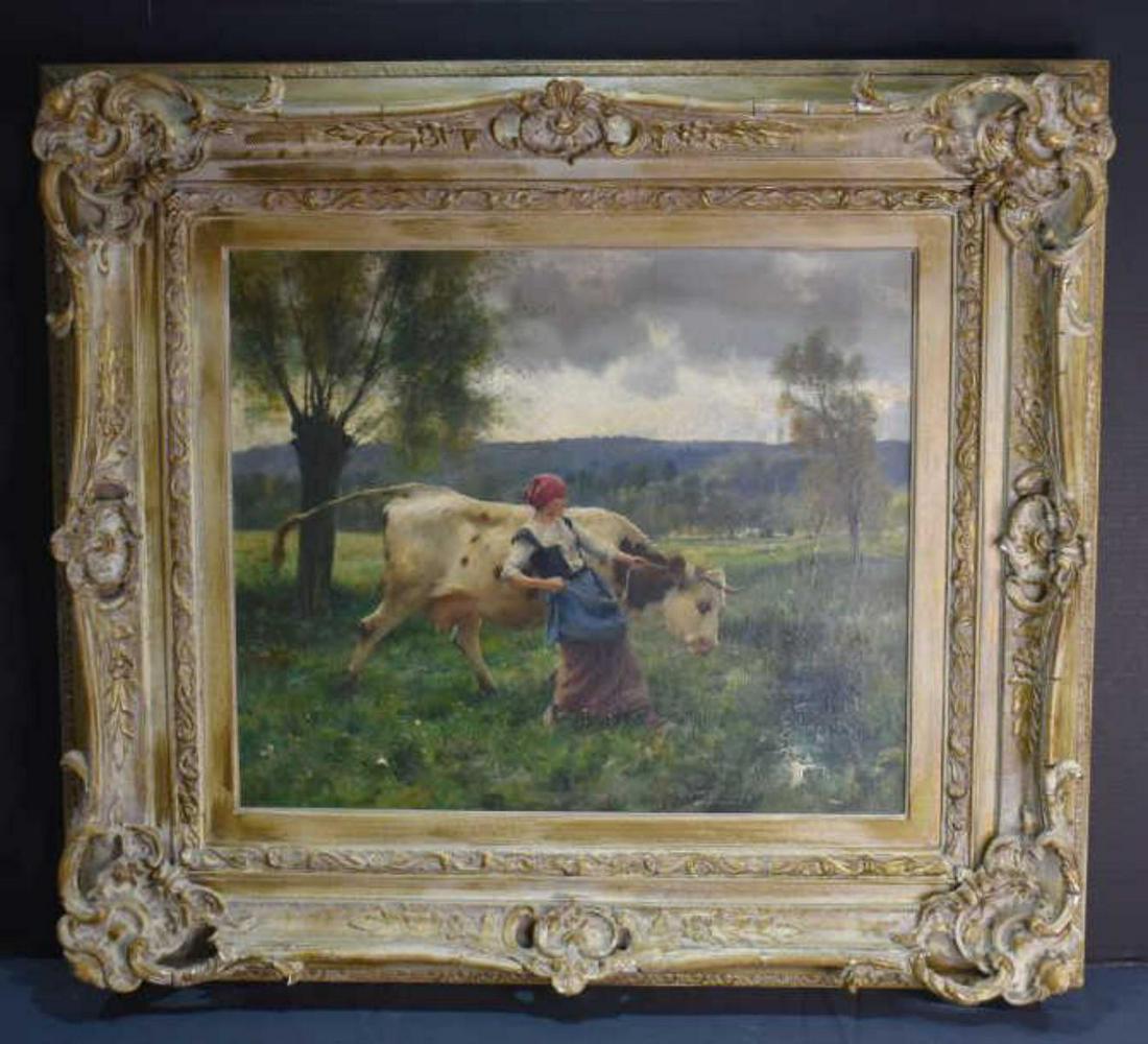 Oil on Canvas by Julien Dupree (France 1851-1910) (1 of 6)