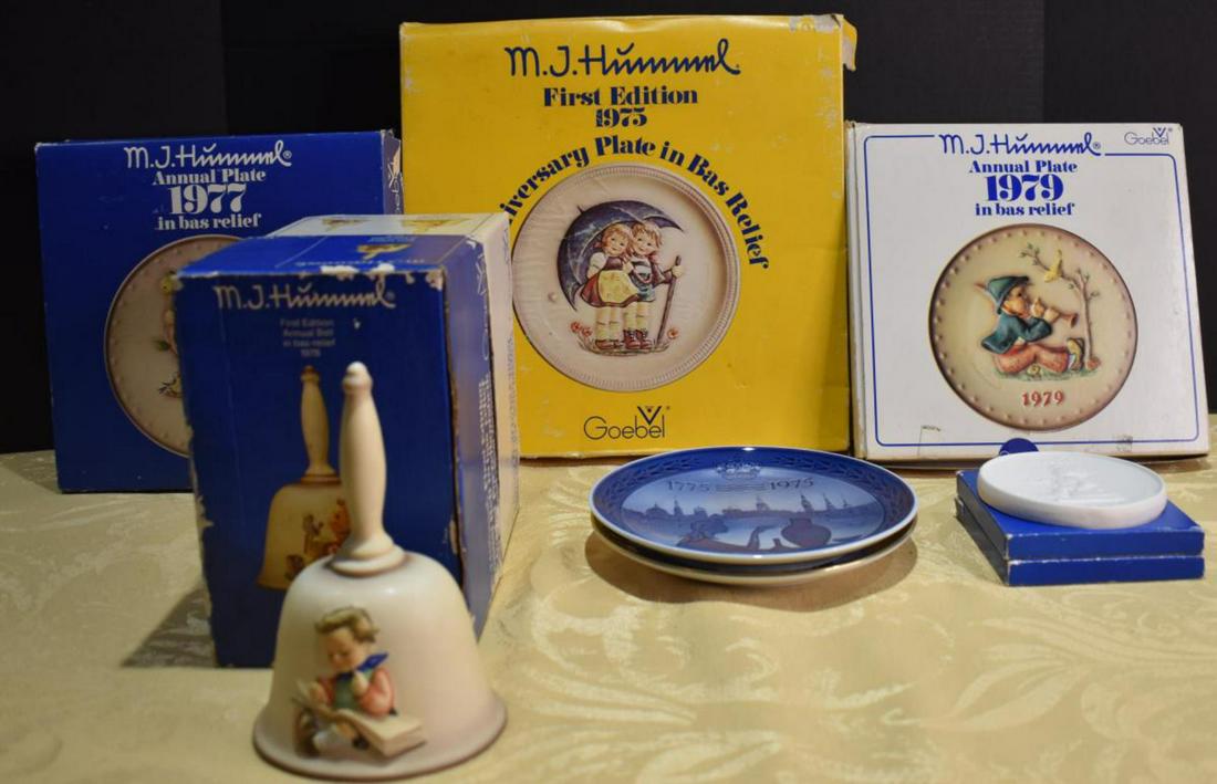 Group Of Hummel Collectibles: Group Of Hummel Collectibles. Consists of 3 Goebel Hummel Bells. Measures 6" in height. 1979 Second Edition Annual Bell in the box. 1978 First Edition Annual Bell in the box. 1978 Third Edition Annual