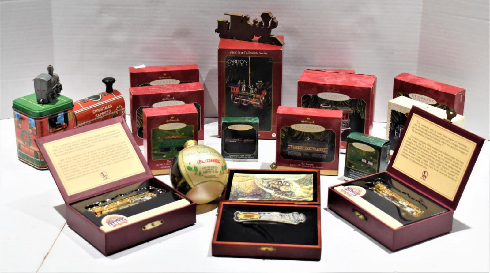 Lot of Hallmark Keepsake Ornament's: Lot of Hallmark Keepsake Ornament's, includes Santa Fe F3 Diesel, 746 Norfolk & Western with Tender, Penn GG-1Hudson Steam Locomotive, and more