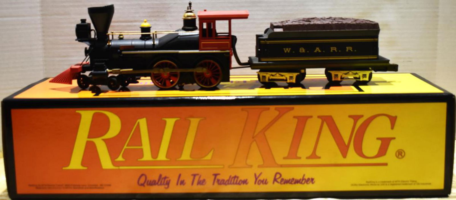 MTH RAIL KING 30-1120-1 4-4-0 W.A.R.R. GENERAL: MTH RAIL KING 30-1120-1 4-4-0 W.A.R.R. GENERAL STEAMER ENGINE with original box, untested