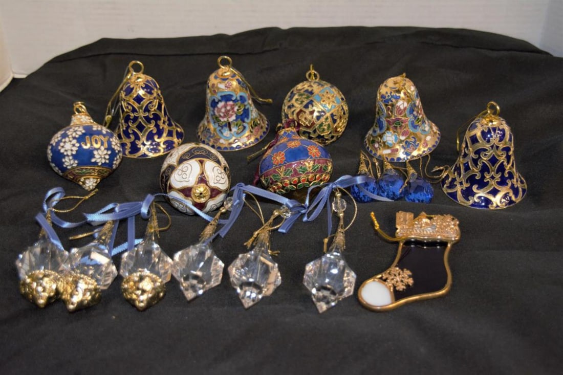 Cloisonne Copper Enamel,Multicolor, Floral Pattern: Cloisonne Copper Enamel,Multicolor, Floral Pattern,Christmas Ornament's, and acrylic ornaments.