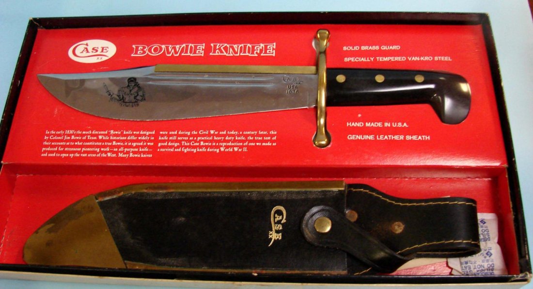 Case Bowie Knife c1970's: Case Bowie Knife c1970's, original box; 14" long.