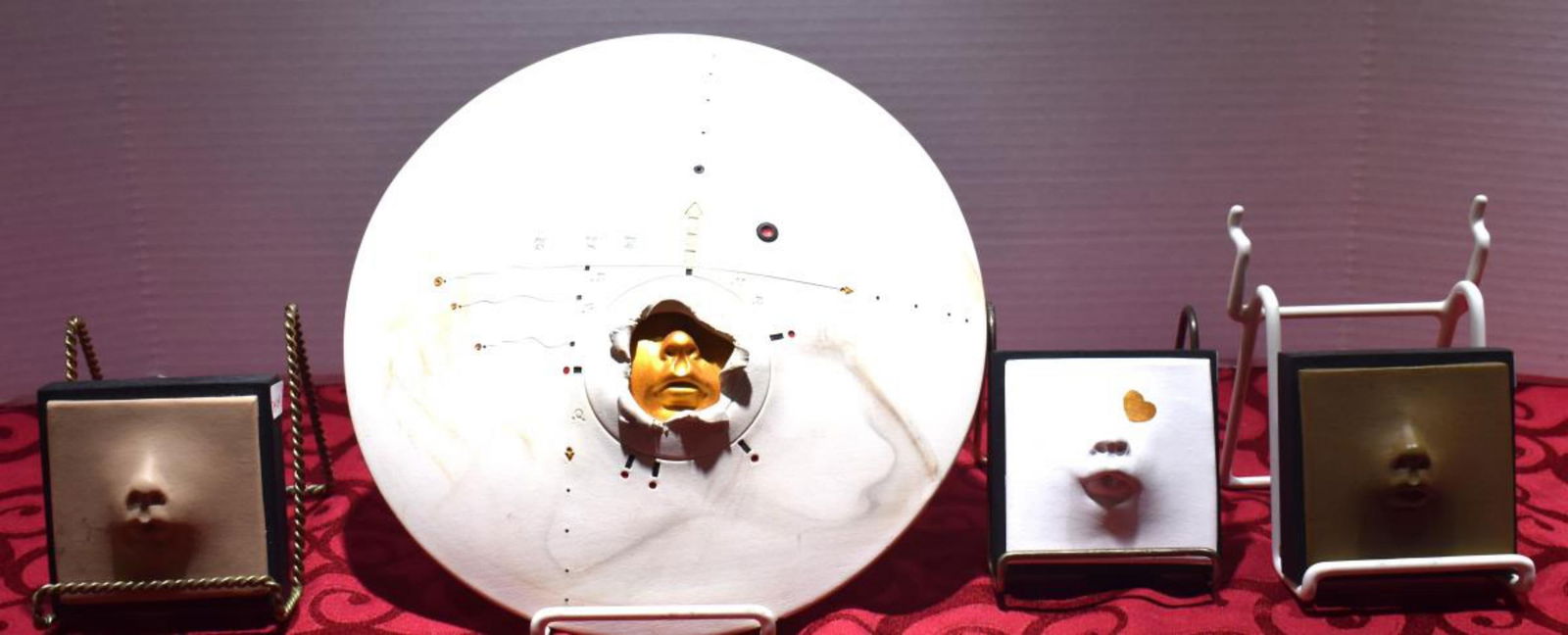 Ceramic Wall Sculptures By Allen Littlefield: Ceramic Wall Sculptures By Allen Littlefield. Total of 4 wall sculptures in the group. Artist name located on the back of each piece of wall sculptures. hand built of stoneware clay bisque fired. Moun