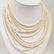 87: 9 strand White Freshwater Pearl Necklace - 2