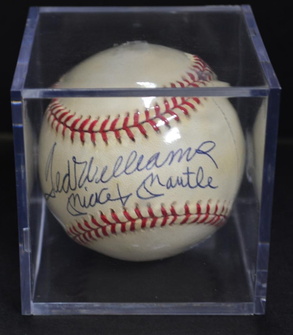 Signed Baseball - Mickey Mantle & Ted Williams: Signed Baseball - Mickey Mantle & Ted Williams.