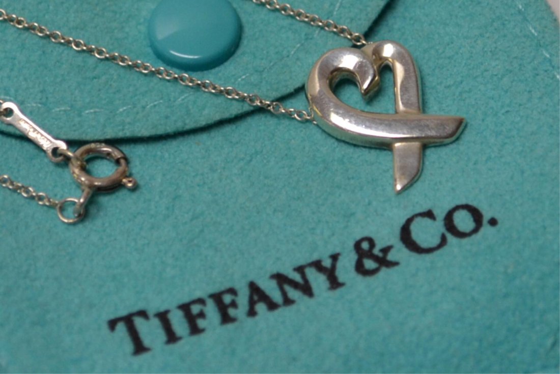 Sterling Heart by Tiffany&Co: Sterling heart pendant by Paloma Picasso for Tiffany with 16 chain."