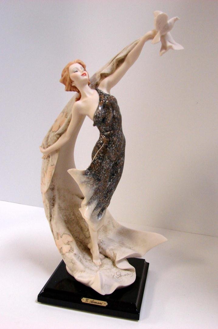 Armani Figurine Society Exclusive "Ascent": Giuseppe Armani Figurine Society Exclusive 1992 Fata Bella Pace "Ascent": #866 C, Made in Italy, with box .