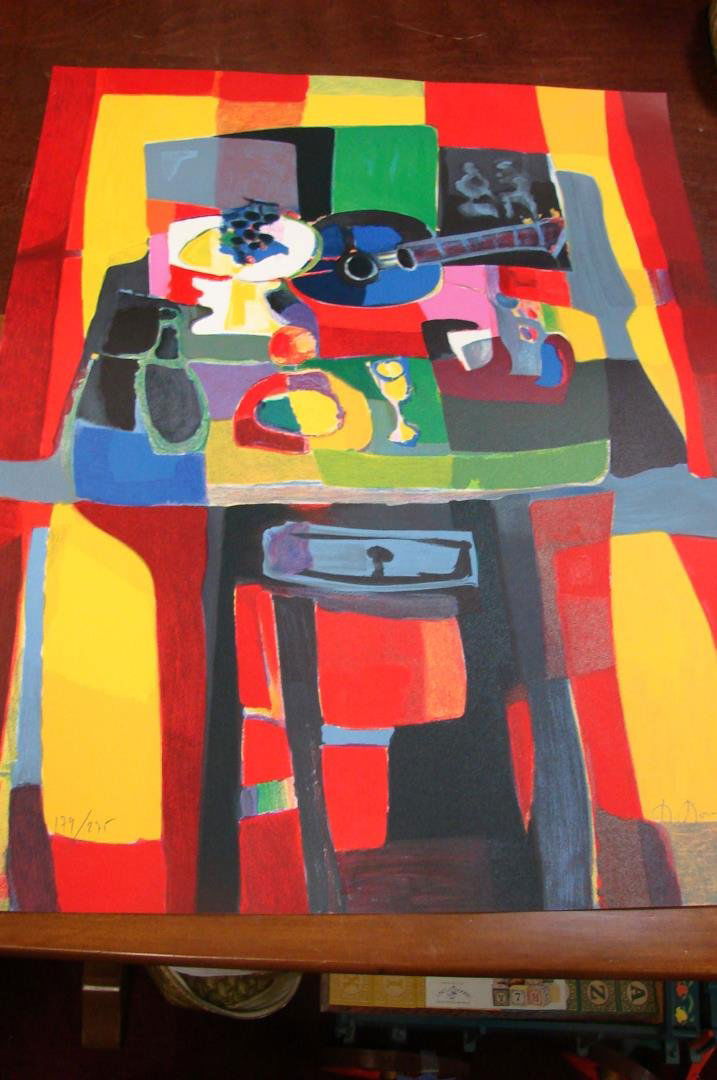 Signed Marcel Mouly Lithograph Arches Paper 28 x22: Signed Marcel Mouly Lithograph on Arches Paper 28.5" x 22", #179/275