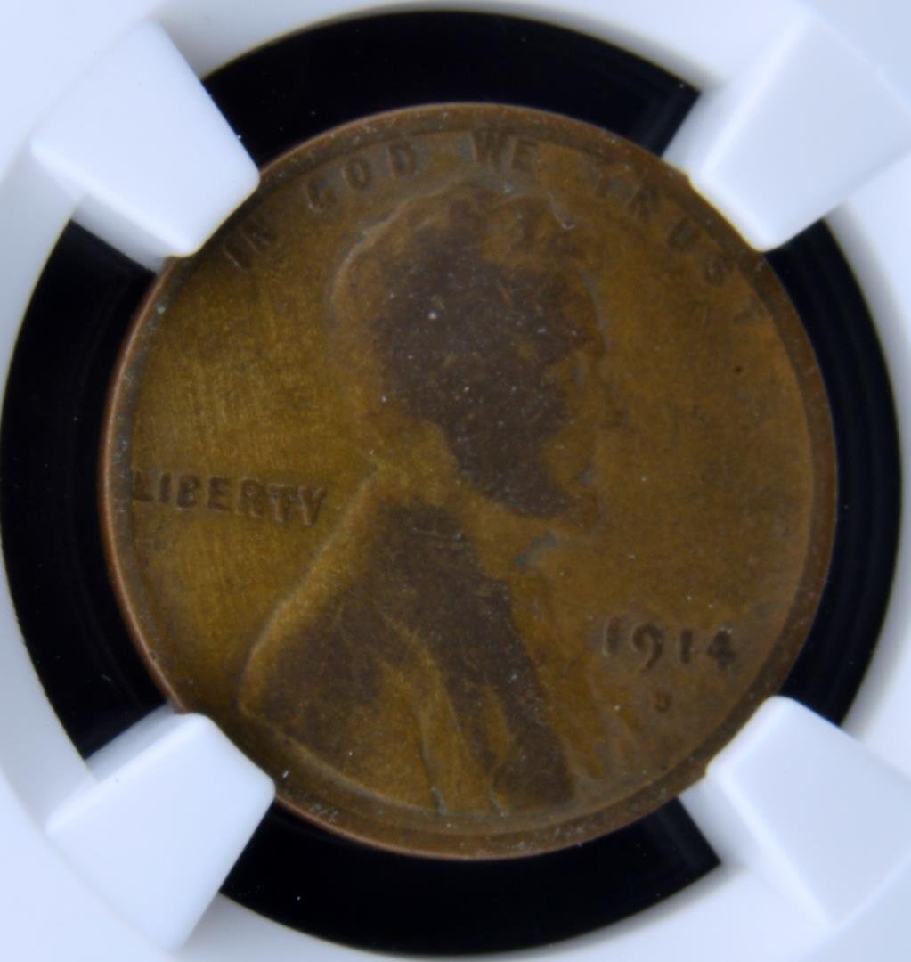 1914 D Lincoln Cent NGC G 4 BN: 1914 D Lincoln Cent NGC Good 4 Brown