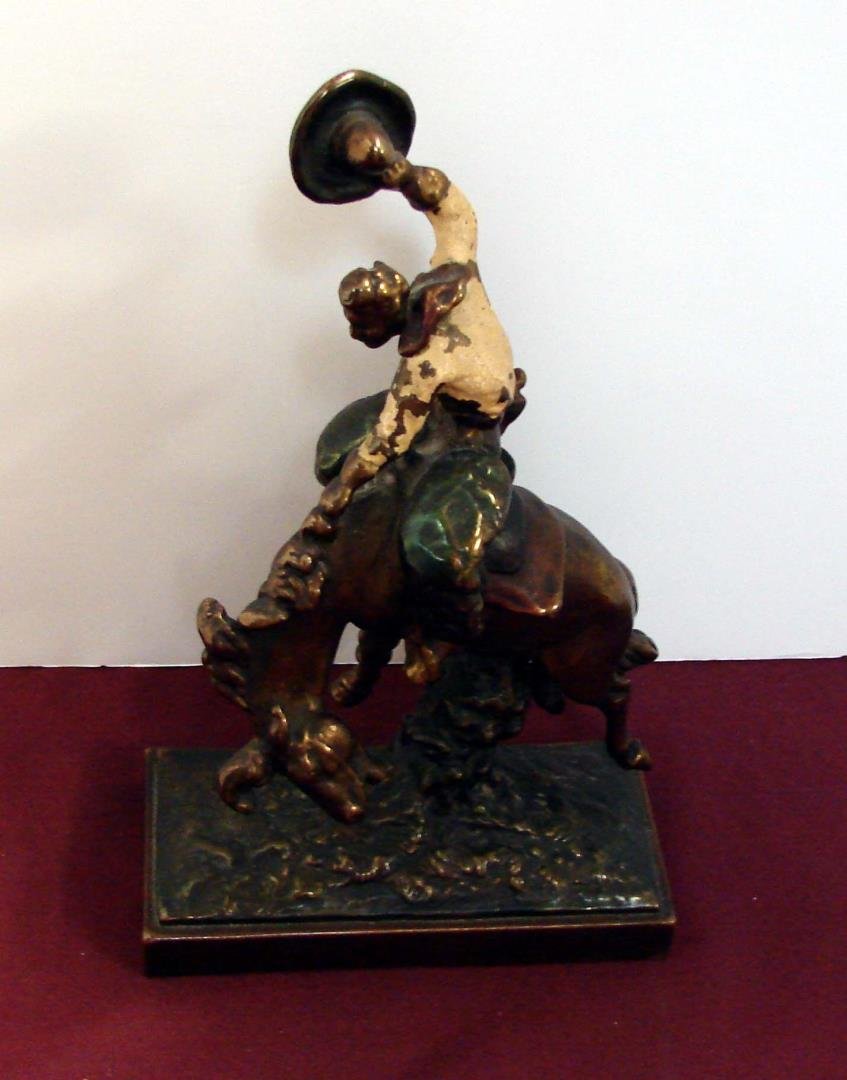 Paul Herzel Bronze - The Bucking Horse: Paul Herzel Bronze - The Bucking Horse, 11" tall x 7" wide. Paul Herzel(1876-1956) was born in Germany, emigrated at age 7, and won numerous prizes in sculpture throughout his life.