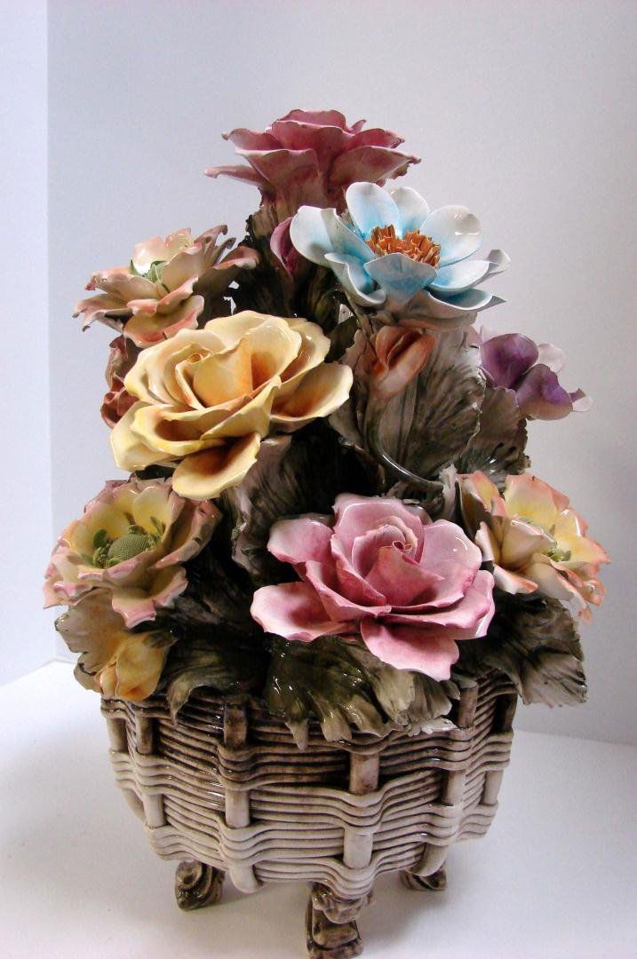 Large Vintage Capodimonte Flower Arrangement