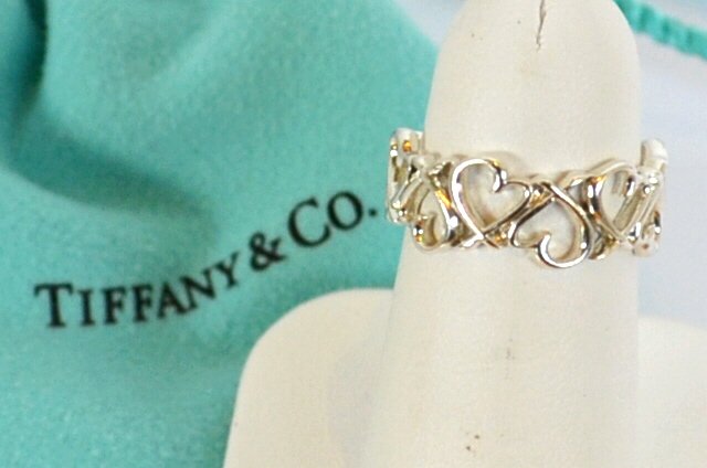 Sterling Loving Heart Ring By Tiffany & Co: Sterling loving heart ring by Paloma Picasso for Tiffany & Co, finger size 5.