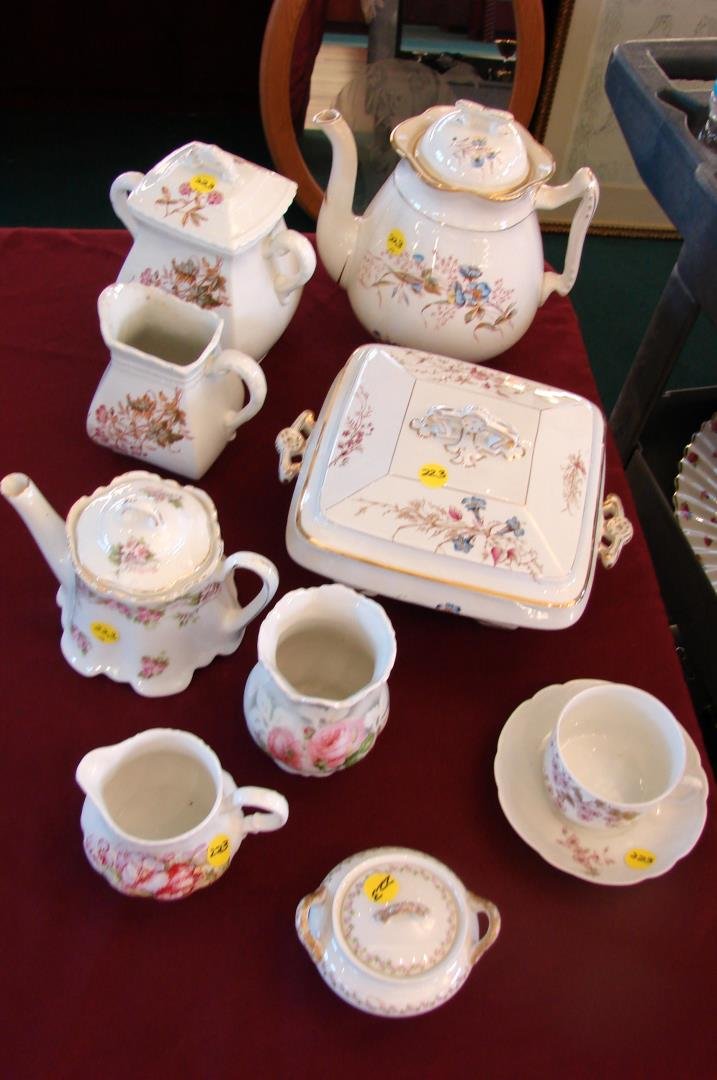 Assorted Bavarian Porcelain Pink & White: Assorted Bavarian Porcelain Pink & White