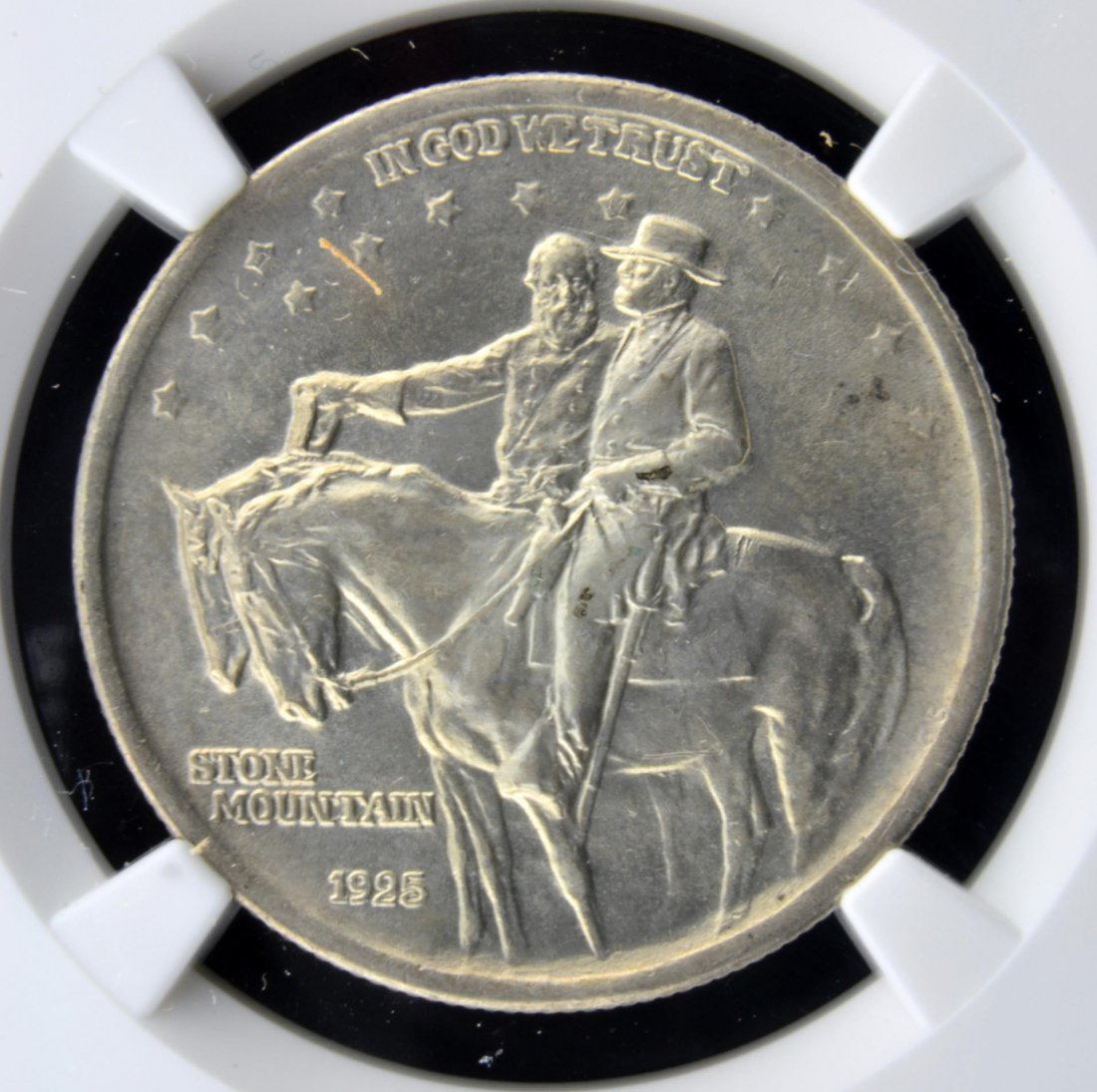 1925 Stone Mountain Memorial Half Dollar NGC MS 63: 1925 Stone Mountain Memorial Commemorative Half Dollar NGC MS 63