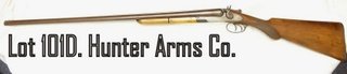 Hunter Arms Co. 12 Ga. Shotgun, Rifle, Gun: Side Plates engraved L. C. Smith. fore stock not original All firearms are being sold by Gulfcoast Realty & Auctions. LLC. AB1389, Bruce C. Scott Florida Auctioneers Lic # AU415 is the primary auction