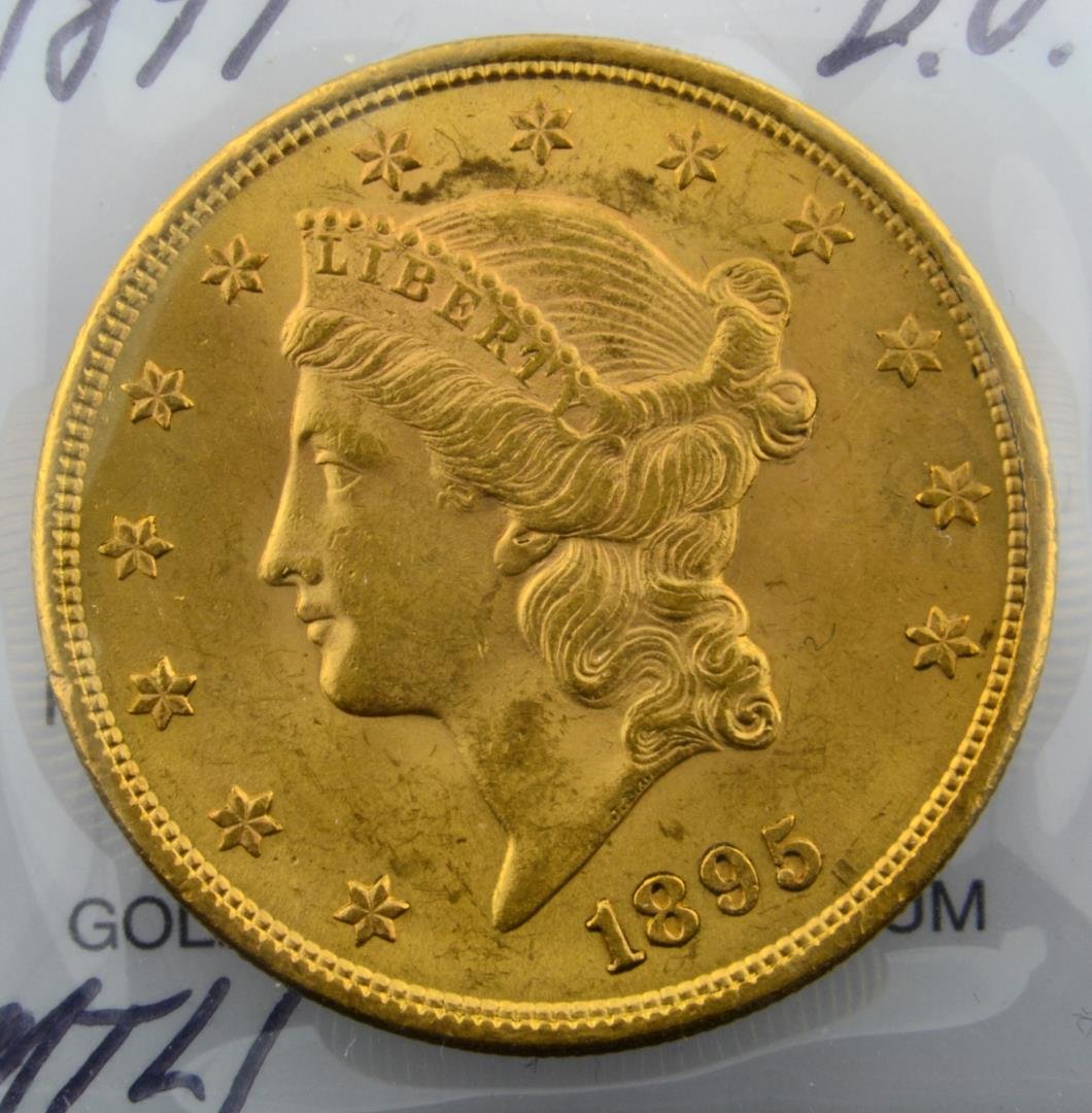 1895 $20 Liberty Head Gold Double Eagle BU: 1895 $20 Liberty Head Gold Double Eagle BU