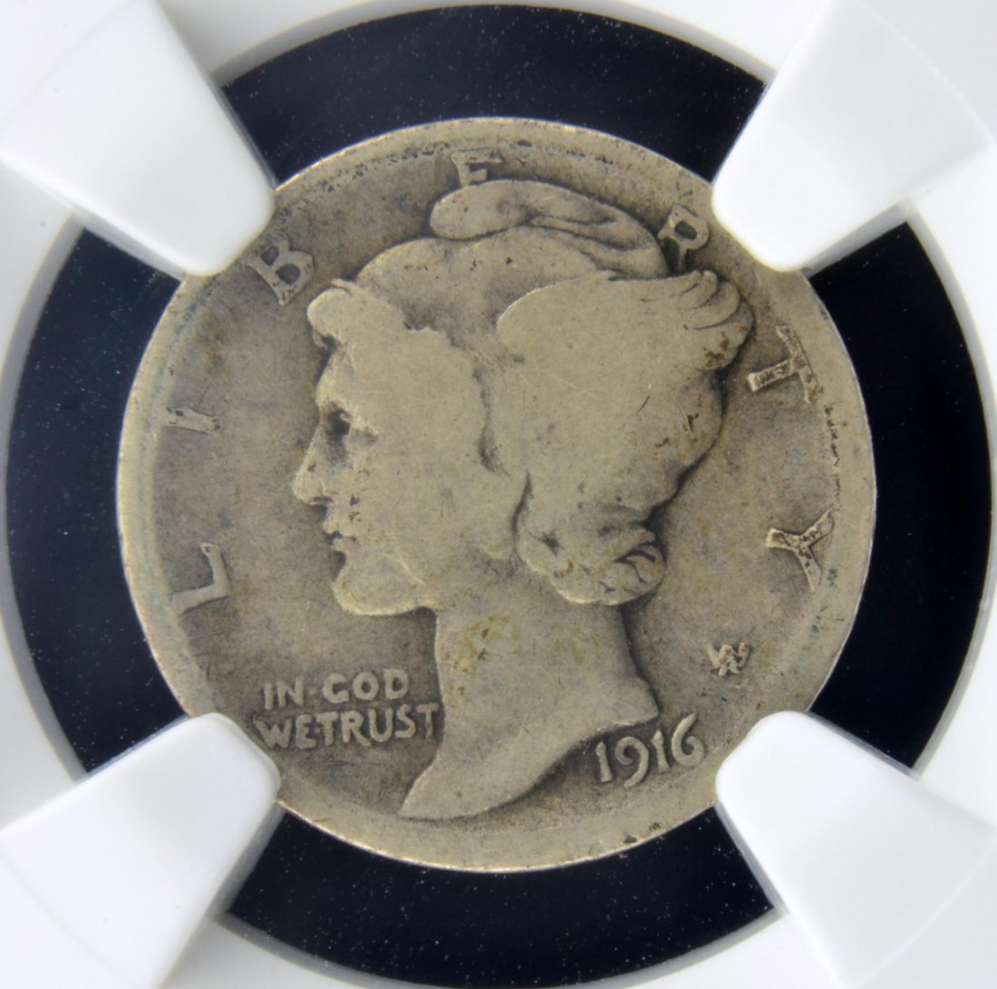 1916 D Mercury Dime NGC G 4: 1916 D Mercury Dime NGC G 4