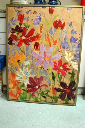 Framed Giclee Flowers On Gold By Agnes Saint Leger Jan 18 2014 Gulfcoast Coin Jewelry In Fl