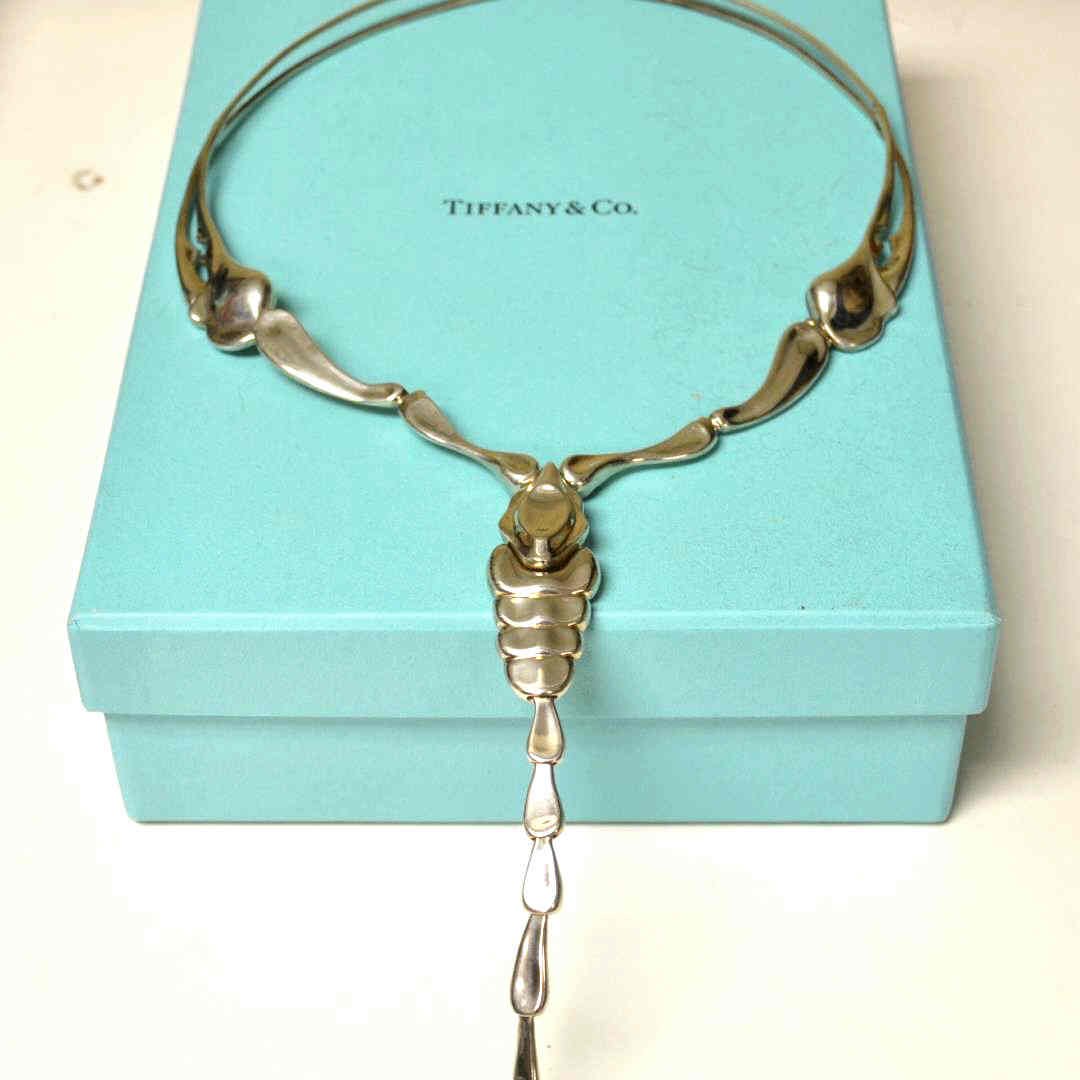 tiffany scorpion necklace silver