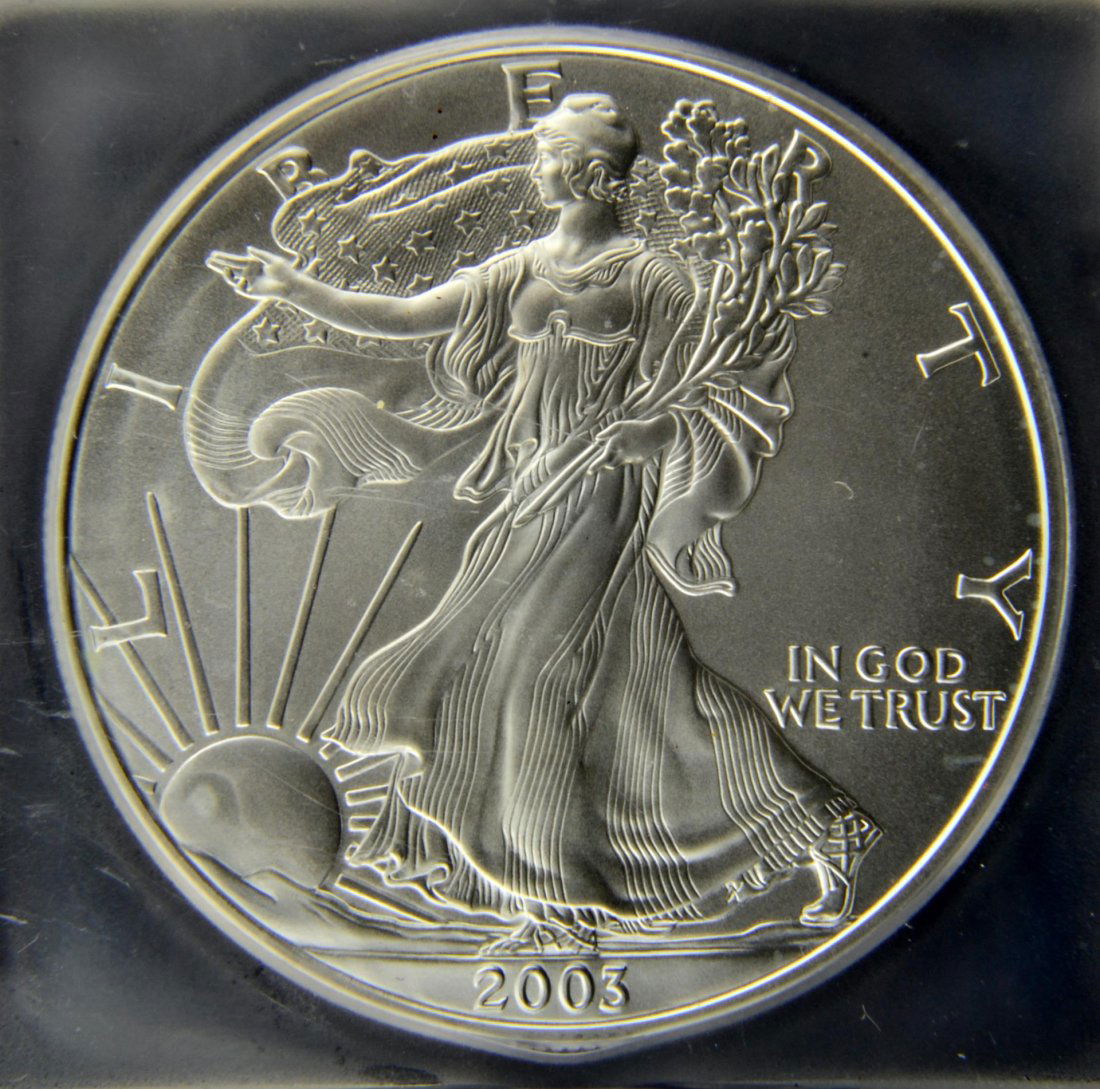 2003 Silver American Eagle ICG MS 70: 2003 Silver American Eagle ICG MS 70