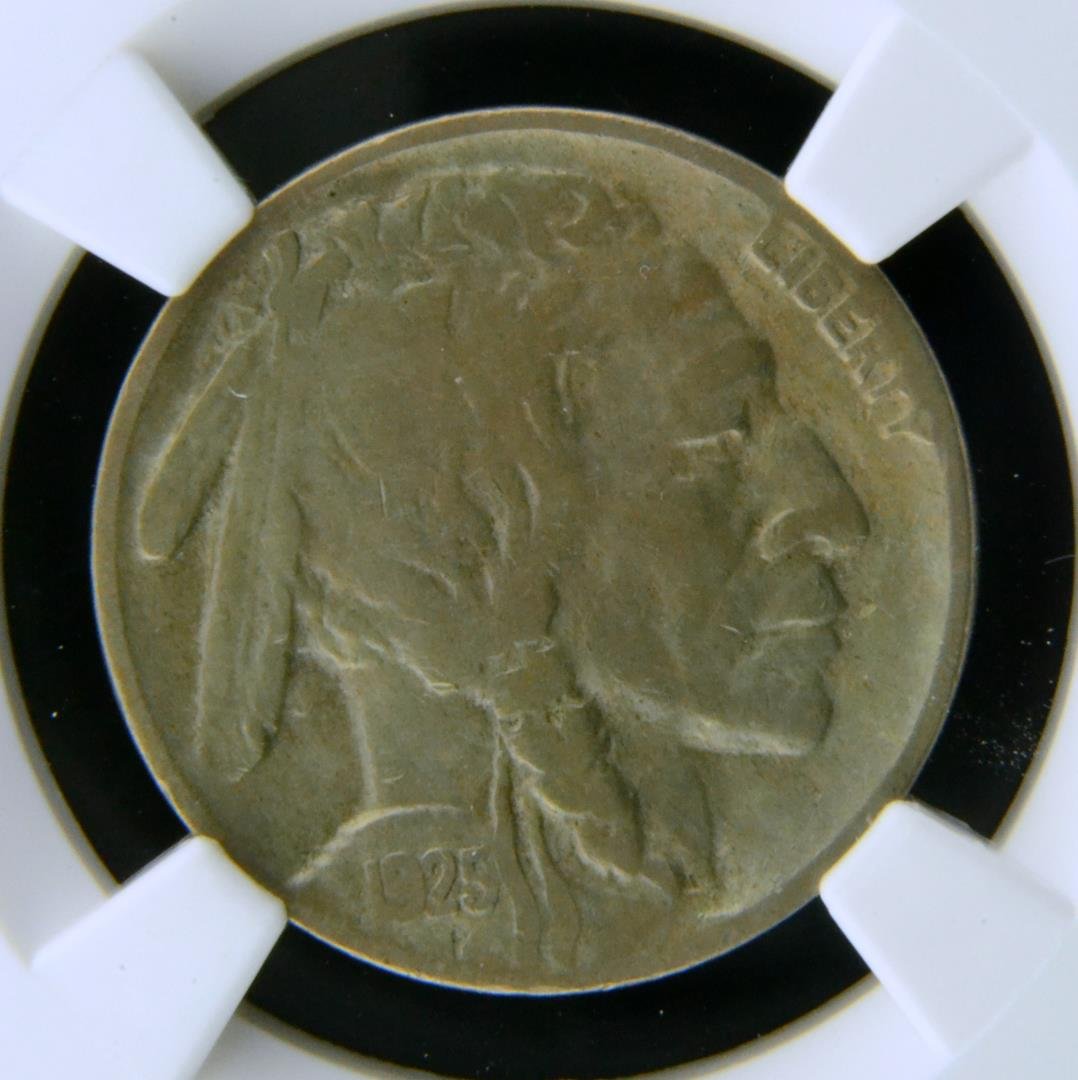 1925 S Buffalo Nickel NGC VF 25: 1925 S Buffalo Nickel NGC VF 25
