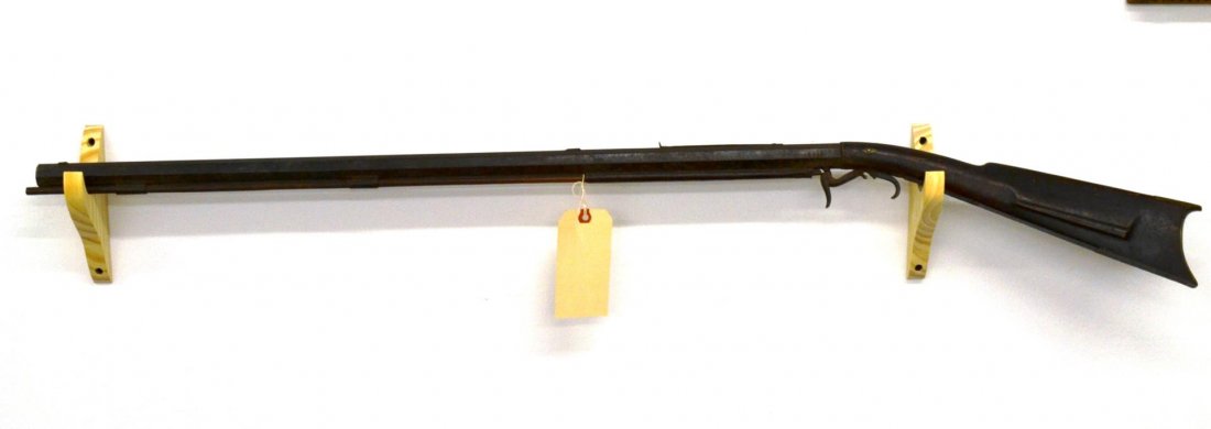 breech loading rifle model 1853: single shot percussion. caliber .52. also known as "John Brown Sharps" or "Beechers Bible".From breech to barrel 34 in. overall length 49 1/2 in.All firearms are being sold by Gulfcoast Realty & Aucti