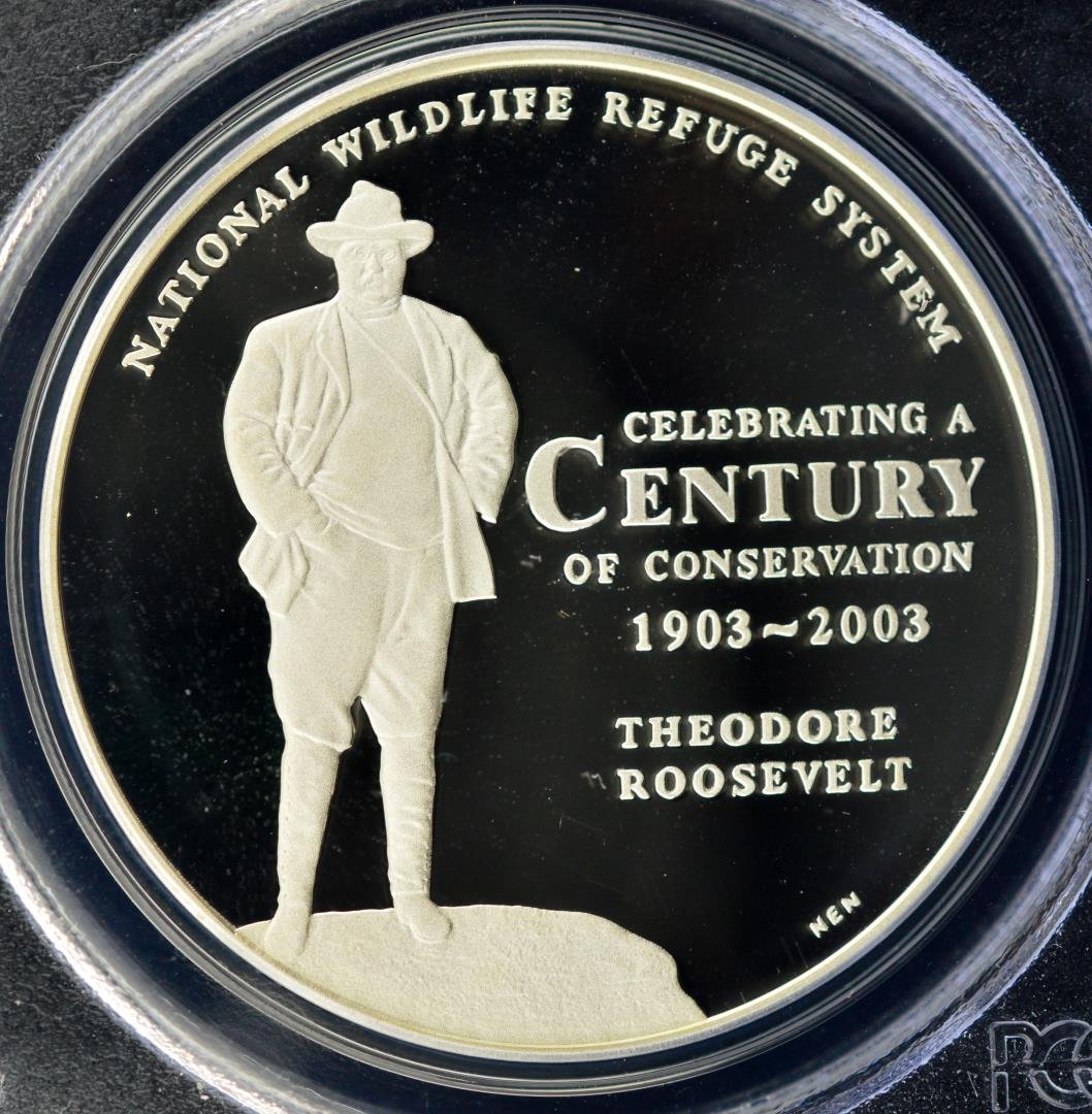 2003 NWRS Bald Eagle Silver Medal PCGS MS 69: 2003 National Wildlife Refuge System Centennial Bald Eagle Silver Medal PCGS MS 69 - First in Limited Edition Series