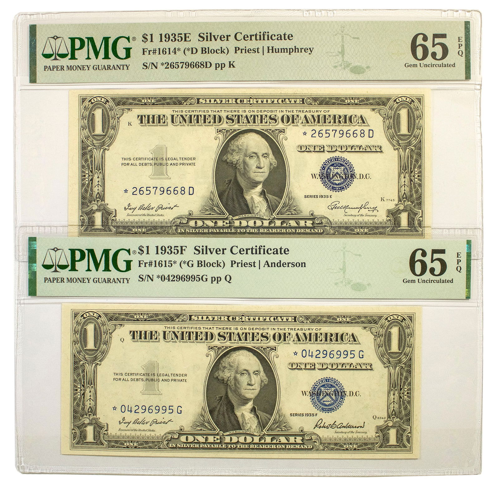 PMG-Certified Gem 1935 $1 Star Notes (1 of 1)