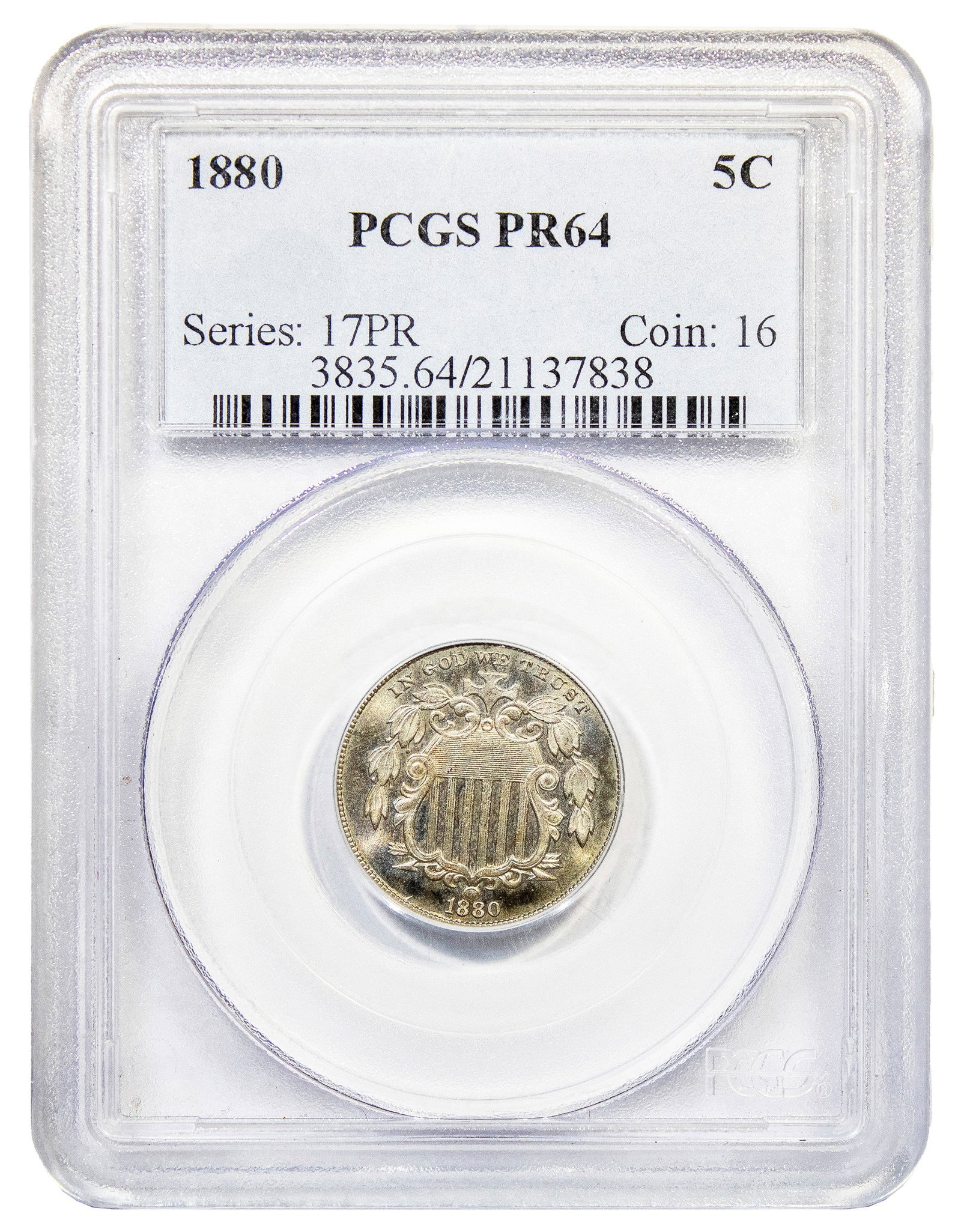 PCGS Proof-64 1880 Nickel (1 of 2)
