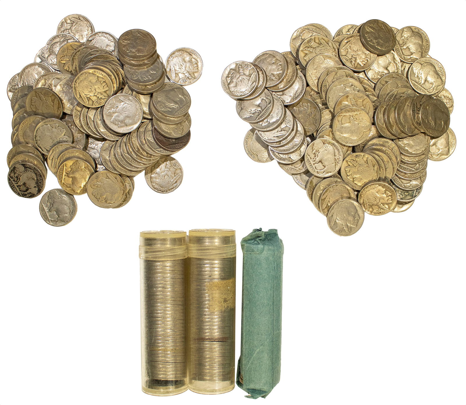 7 Rolls of Better Circulated Buffalo Nickels (1 of 1)