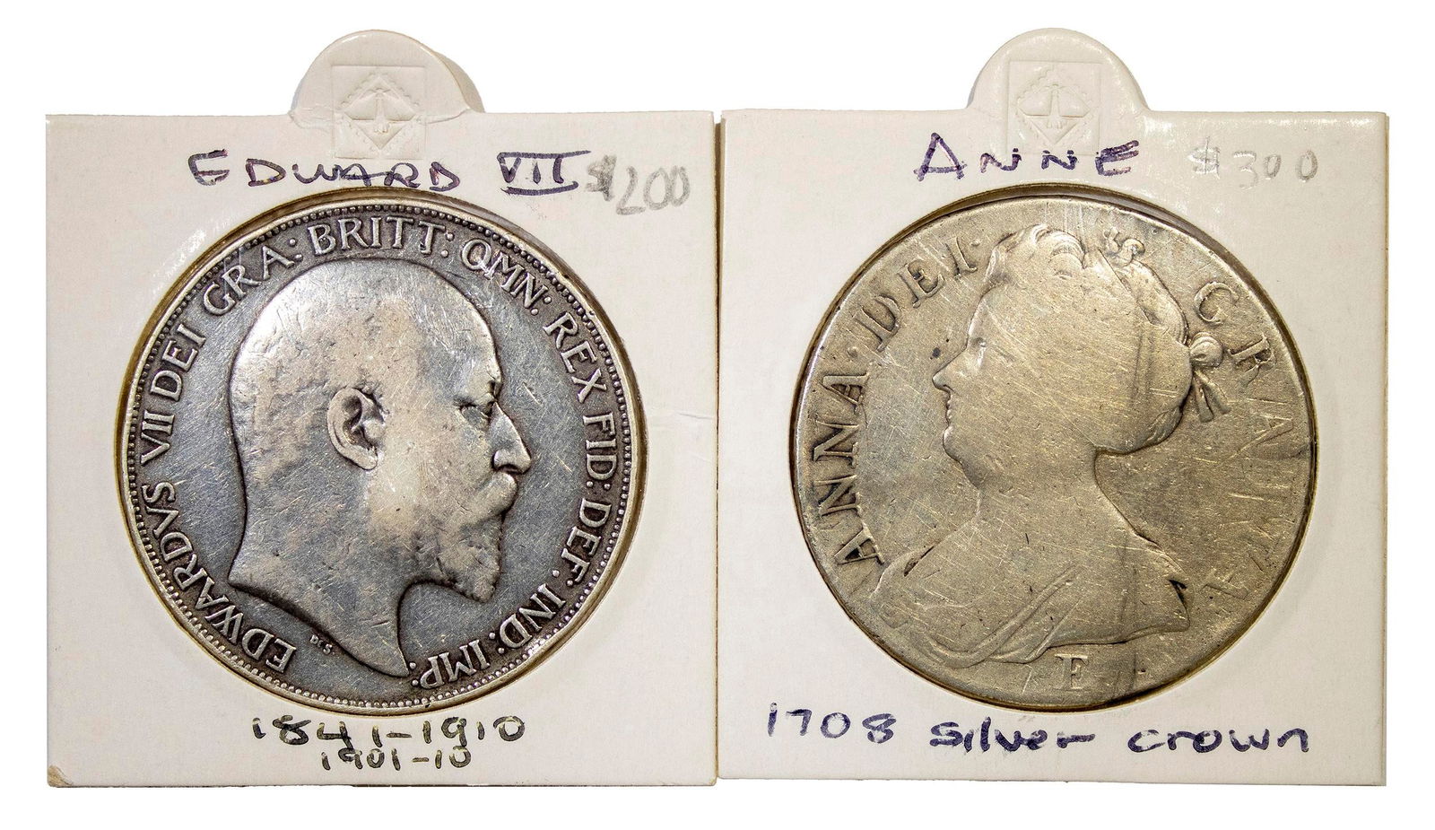 Great Britain. Pair of Silver Crowns (1 of 2)
