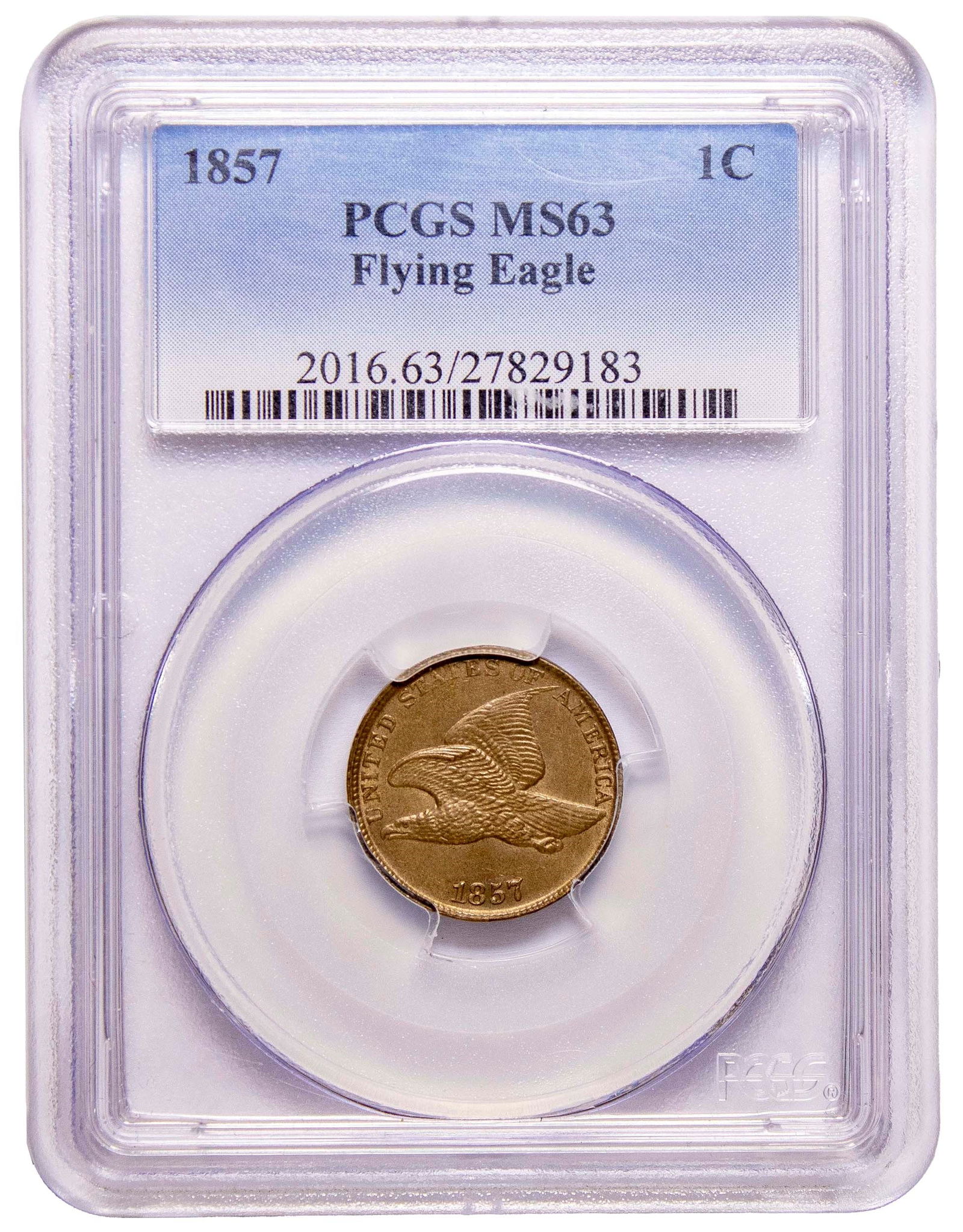PCGS MS-63 1857 Flying Eagle Cent (1 of 2)