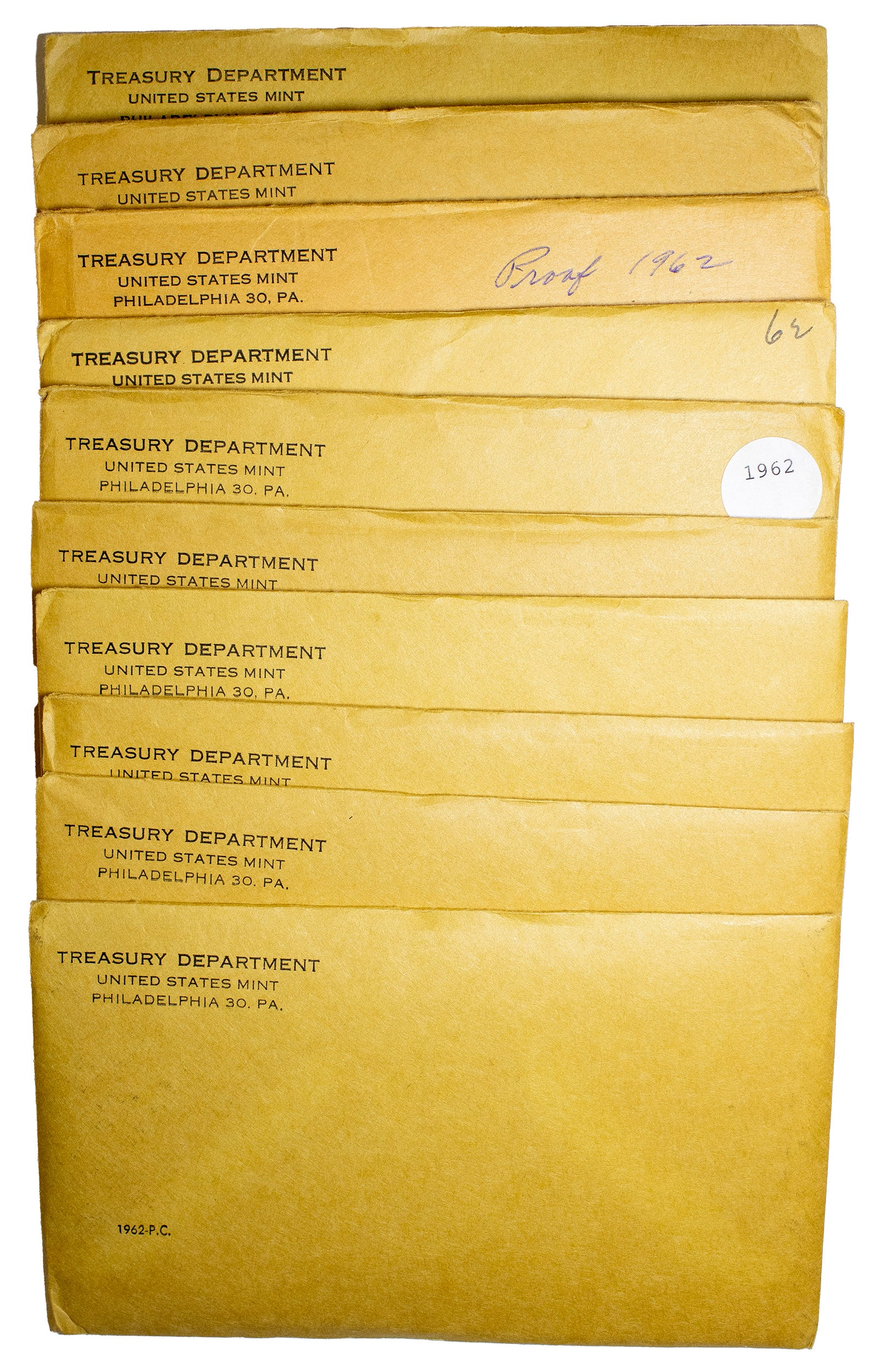 10 Pcs Sealed 1960's Proof Sets (1 of 1)
