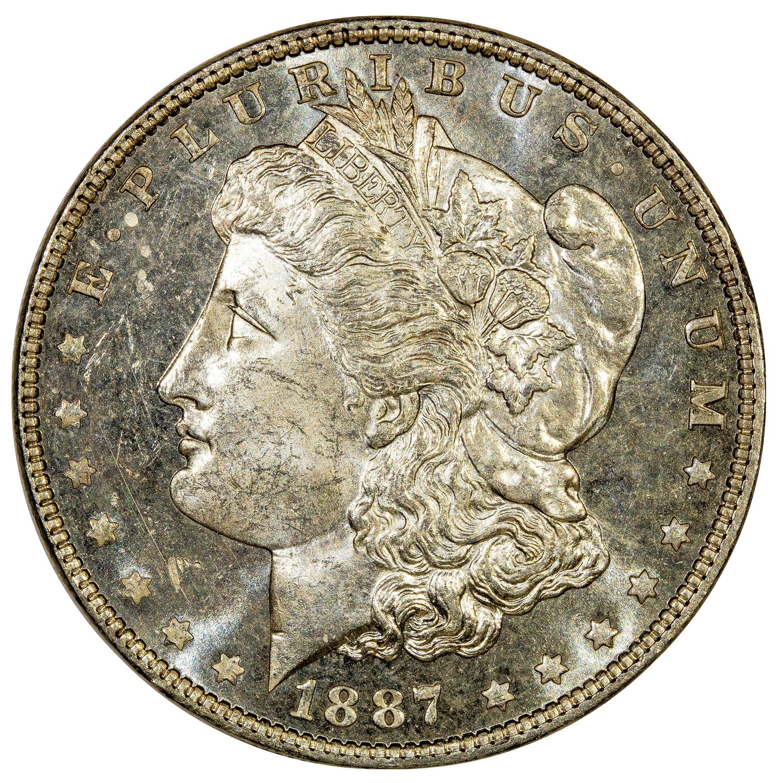 Choice BU-63 DMPL 1887 Morgan Dollar (1 of 2)