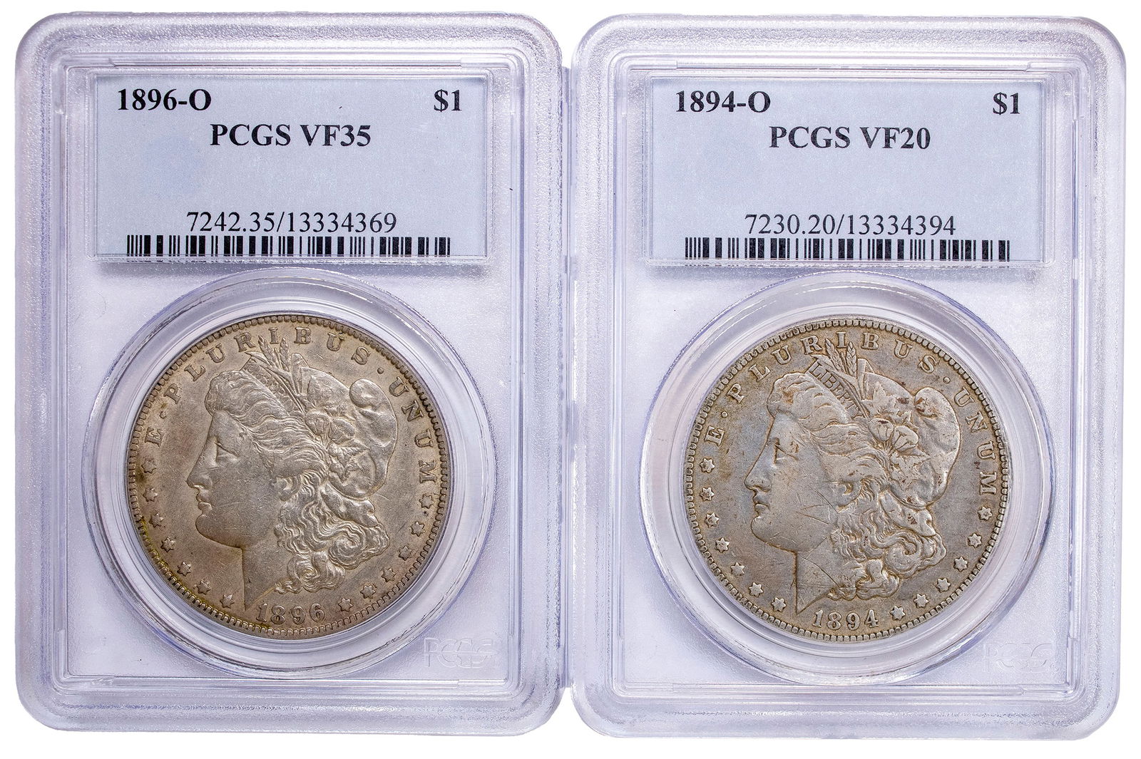 Pair Of Scarcer PCGS "O" Mint Morgan Dollars (1 of 2)