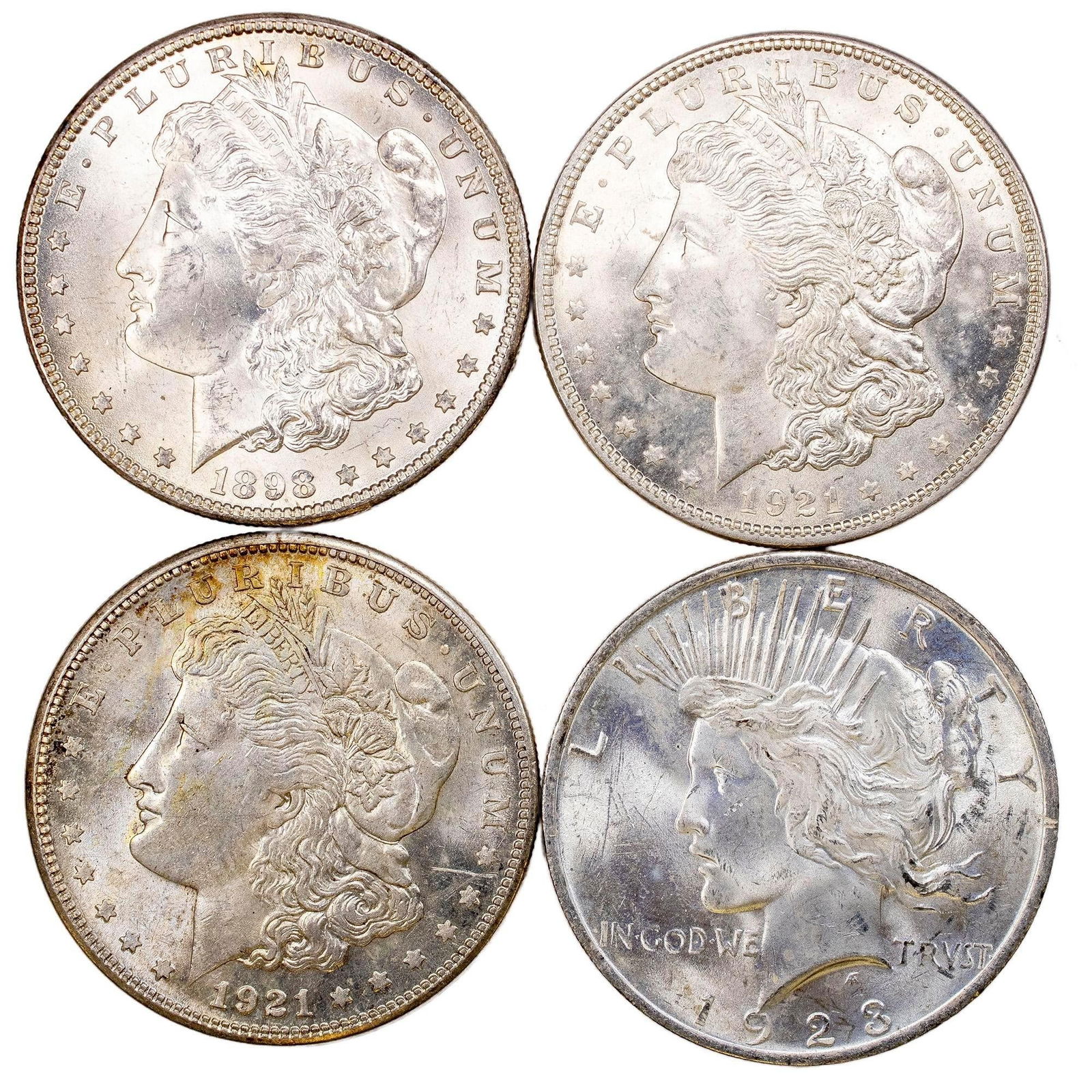 4 Piece UNC Silver Dollar Lot (1 of 2)