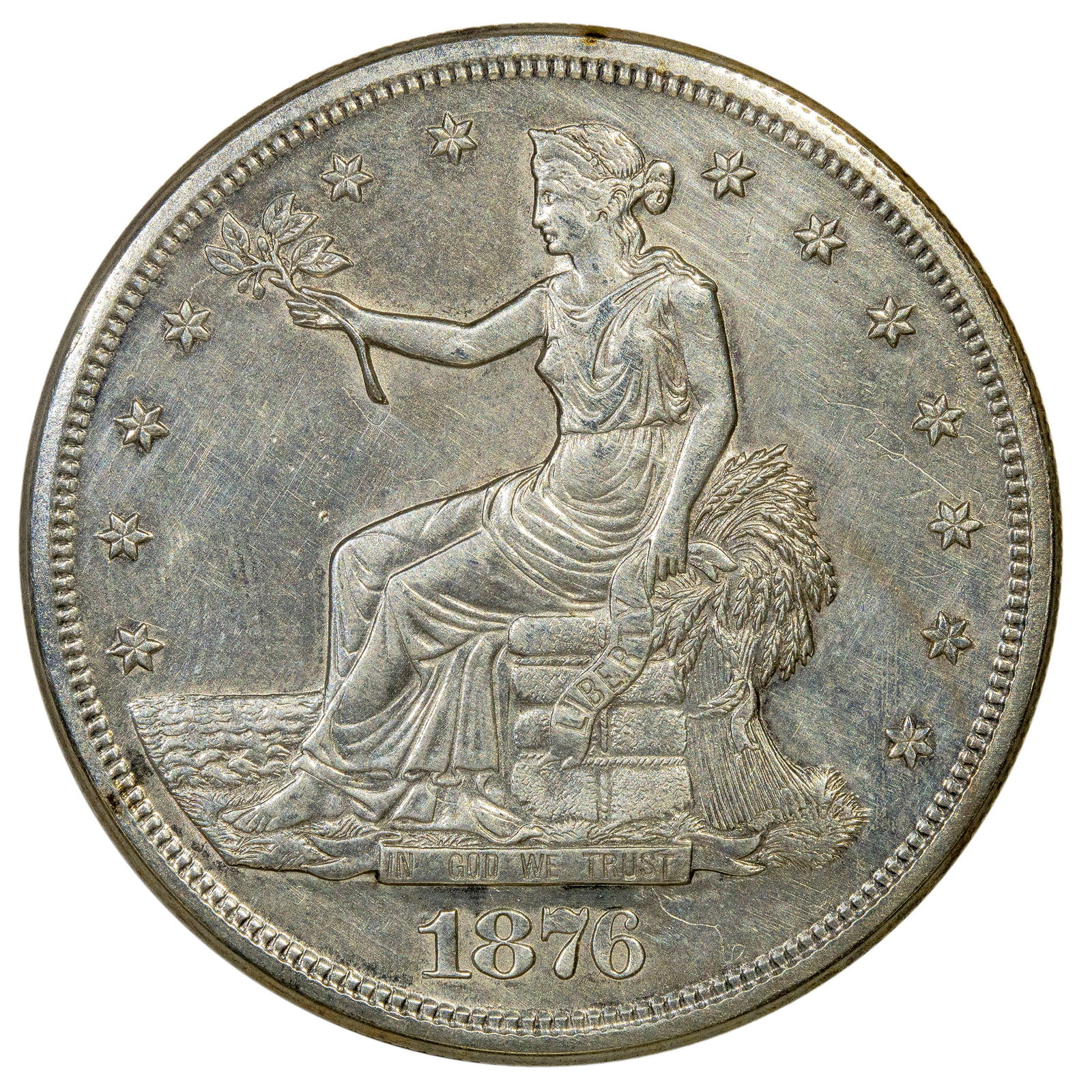 AU Details 1876-S Trade Dollar (1 of 2)