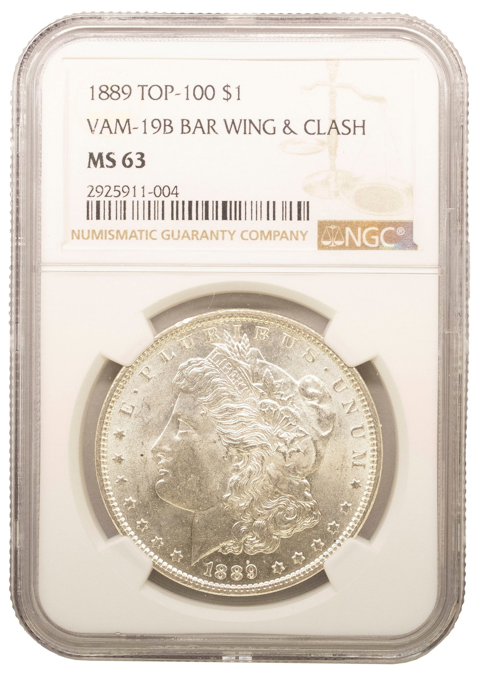 NGC MS-63 1889 Morgan Dollar Variety (1 of 2)