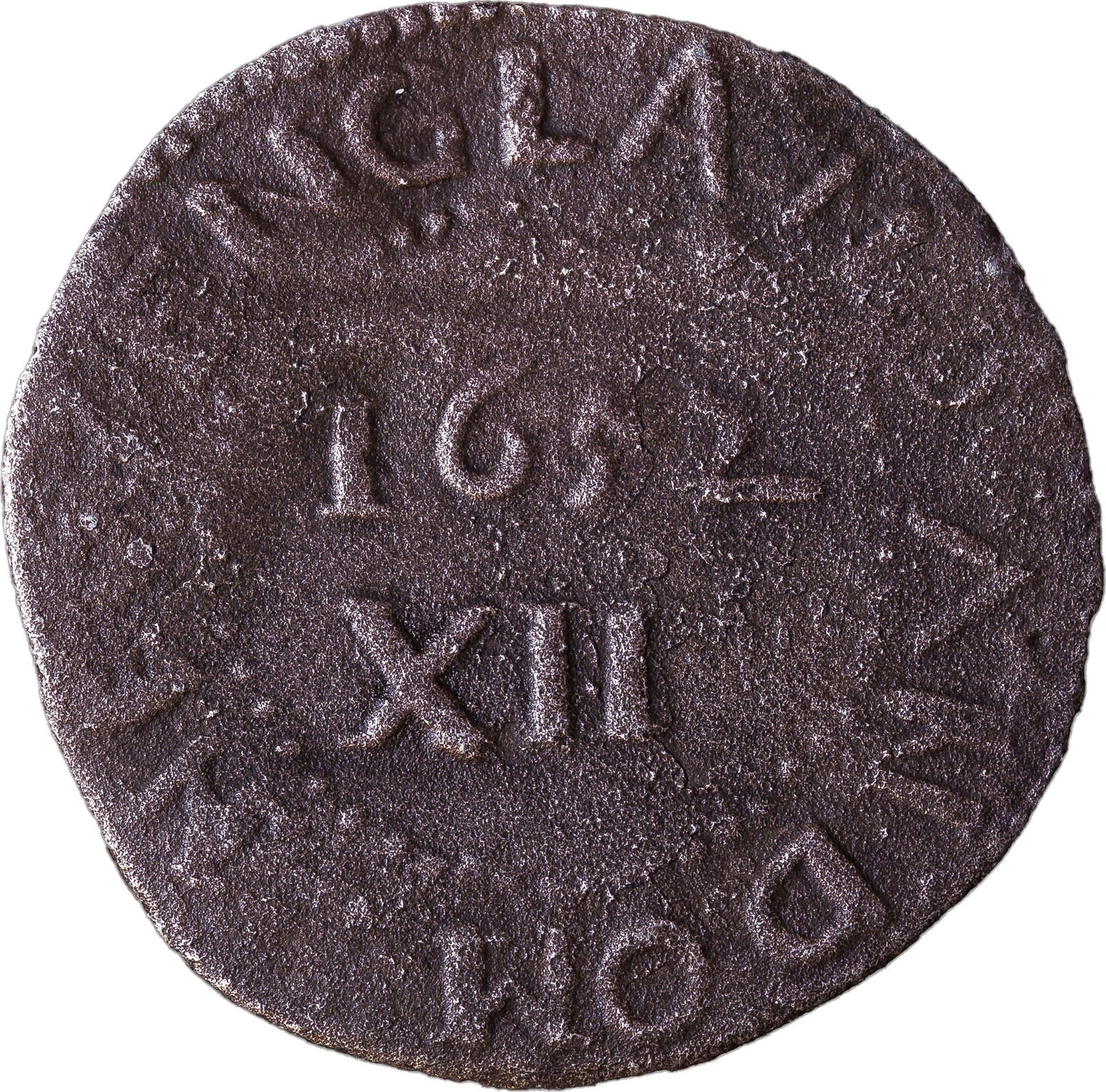 VF Sea Salvaged Mass 1652 Oak Tree Shilling (1 of 2)