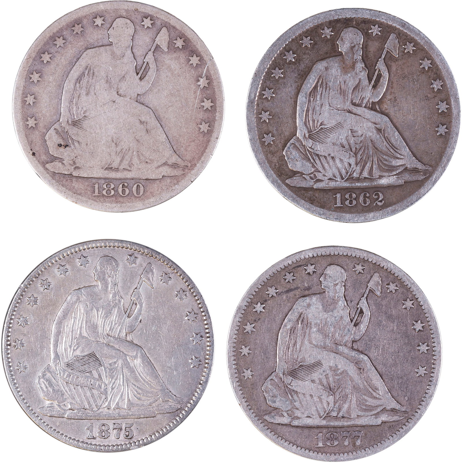 Seated Half Dollar Quartet (1 of 2)