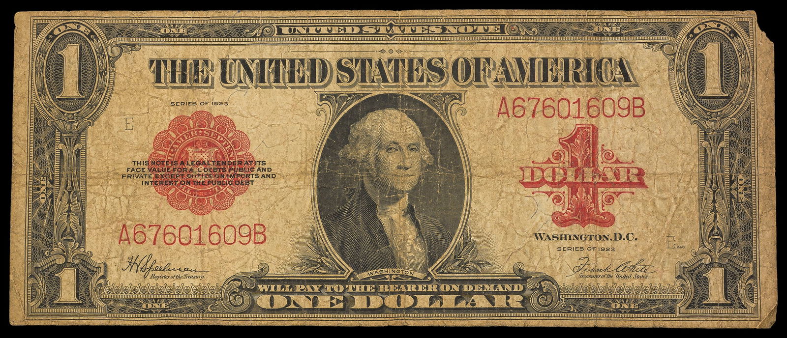 Fine Details 1923 $1 U.S. Note (1 of 2)