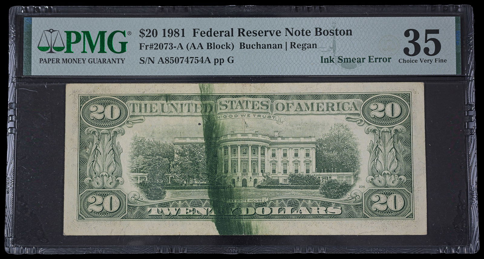 PMG-35 1981 $20 Error Note (1 of 2)