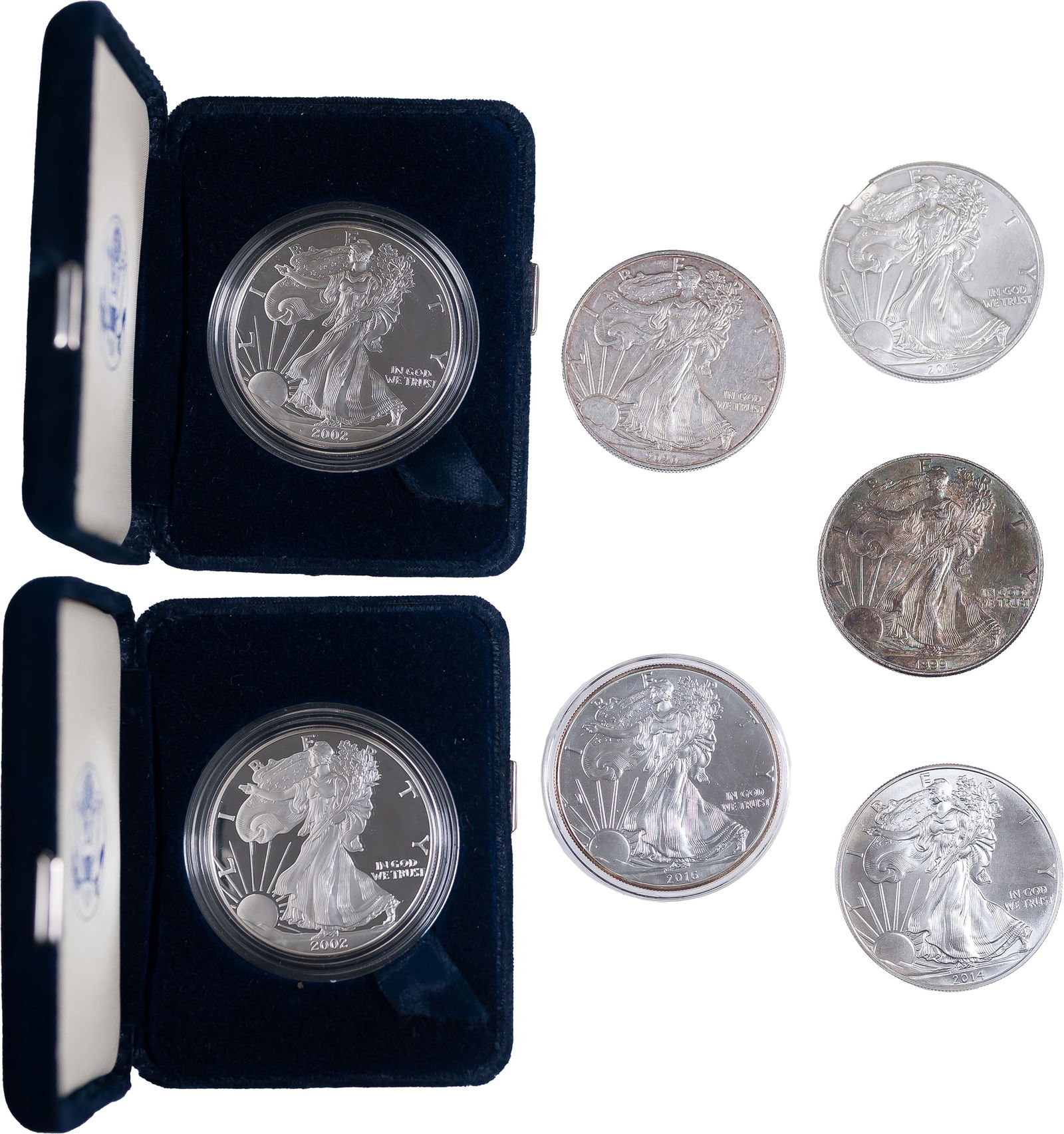 Seven-Piece American Silver Eagle Group (1 of 1)