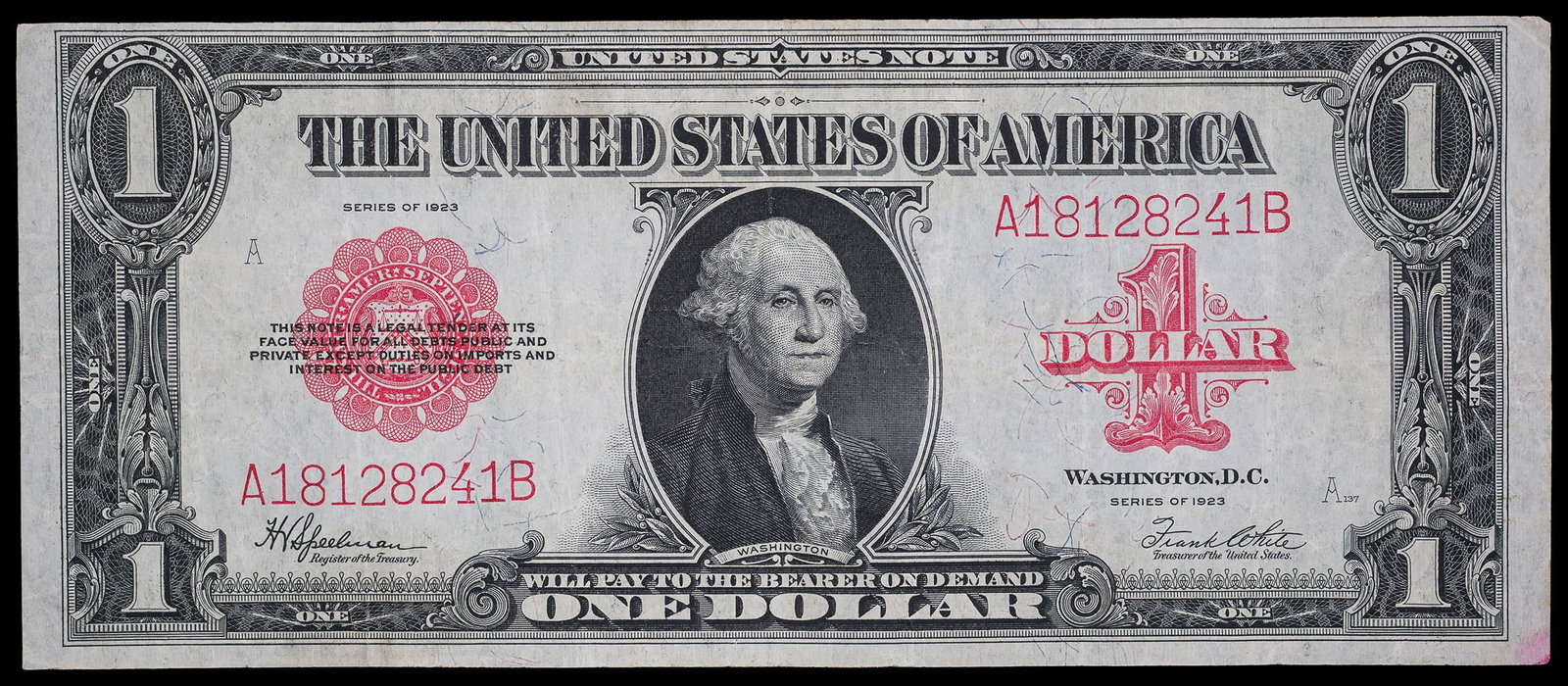 Choice VF Series 1923 $1 United States Note (1 of 2)