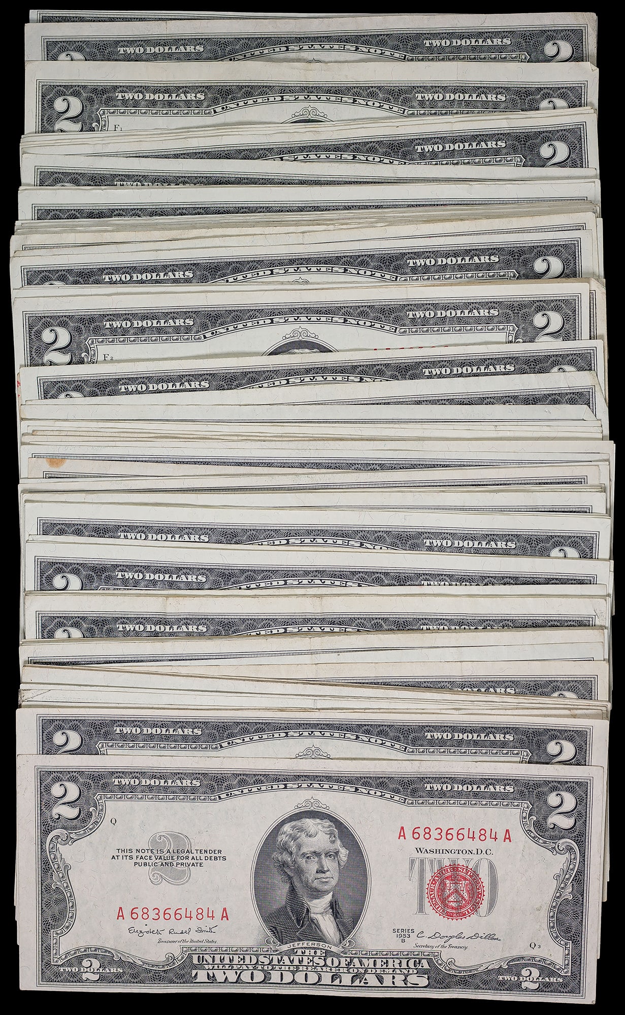 EF-AU+ 1953-1963 $2 United States Notes (1 of 1)