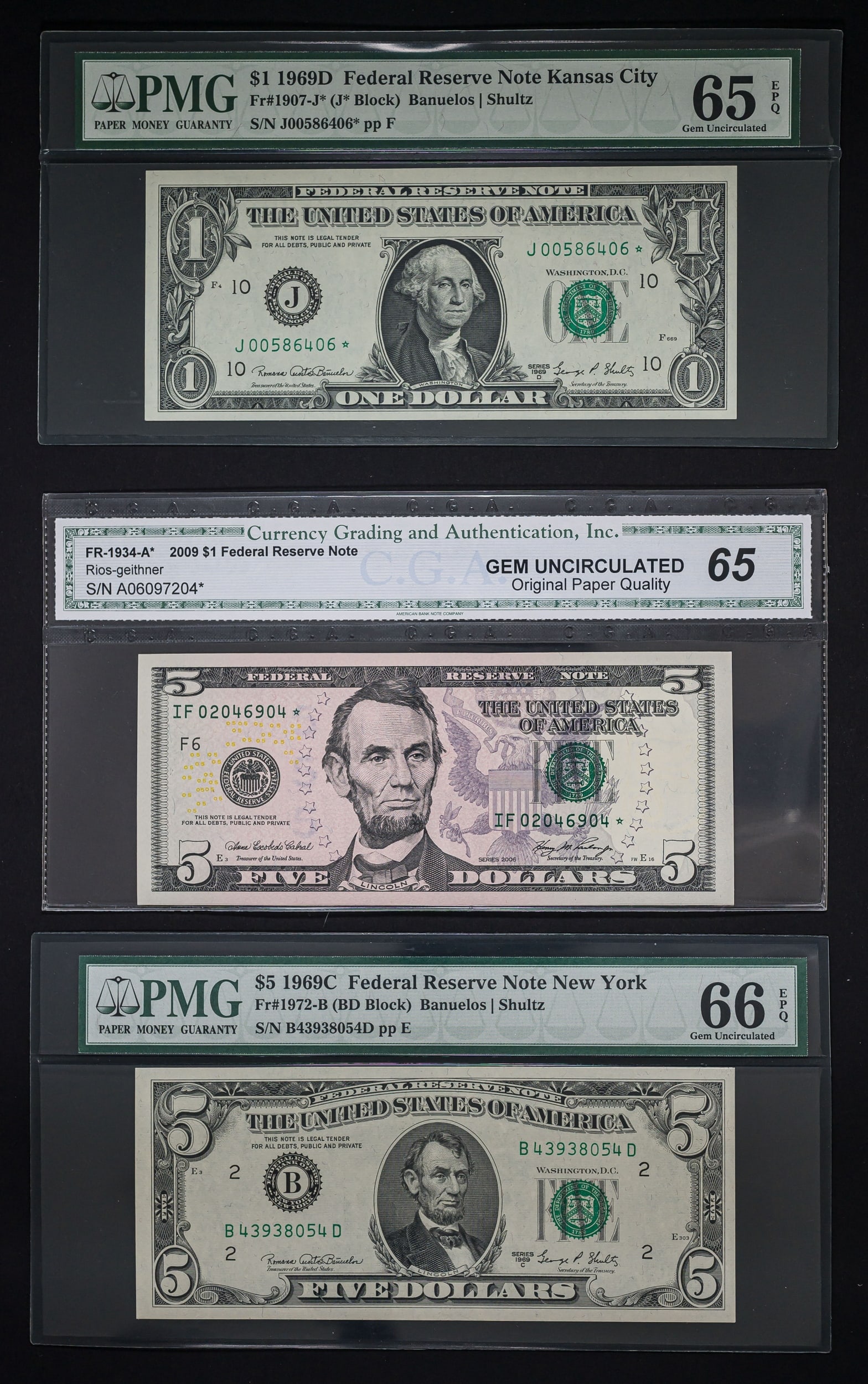 Certified Currency Trio (1 of 2)