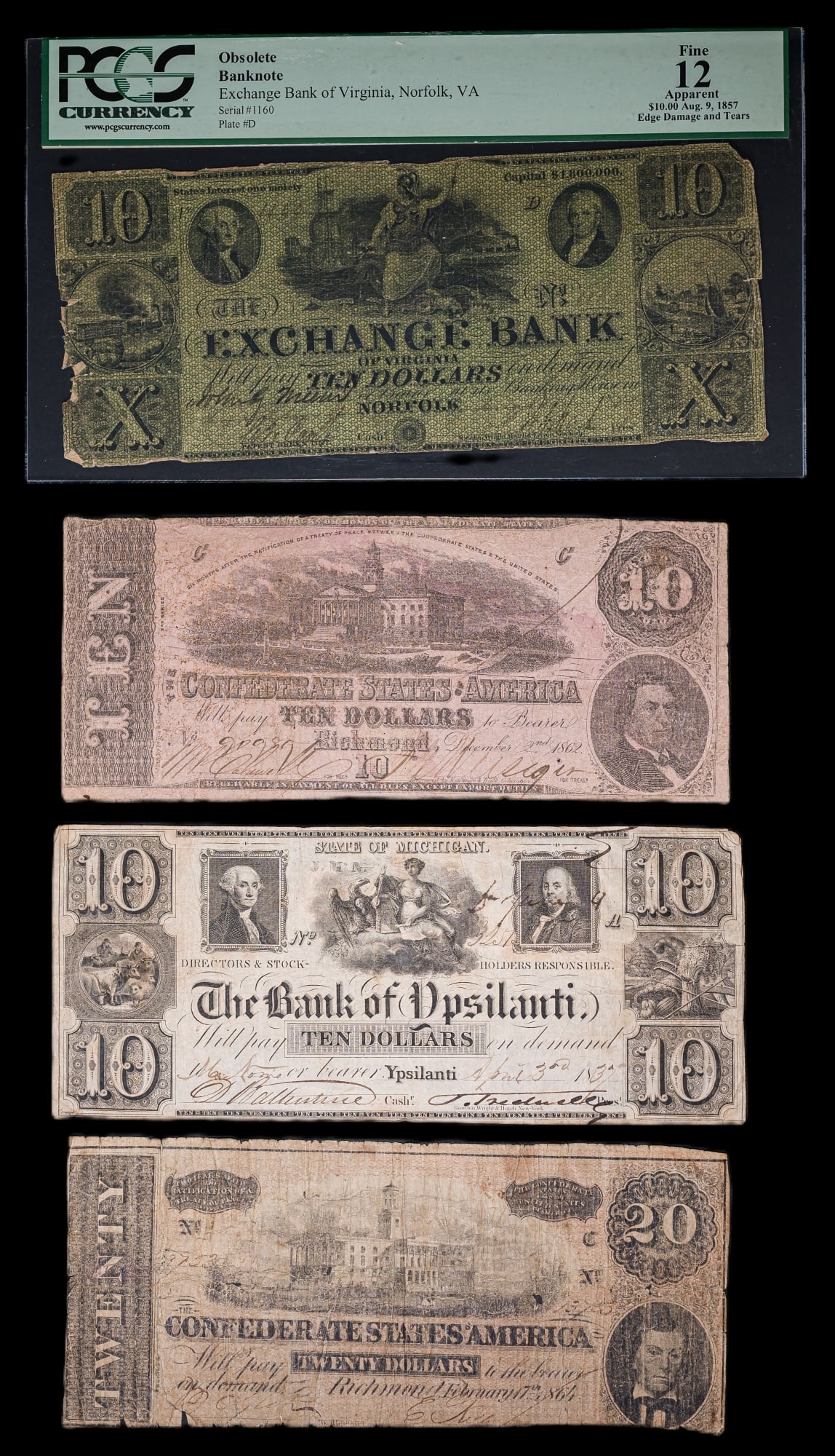 Confederate States and Obsolete Notes Group (1 of 2)