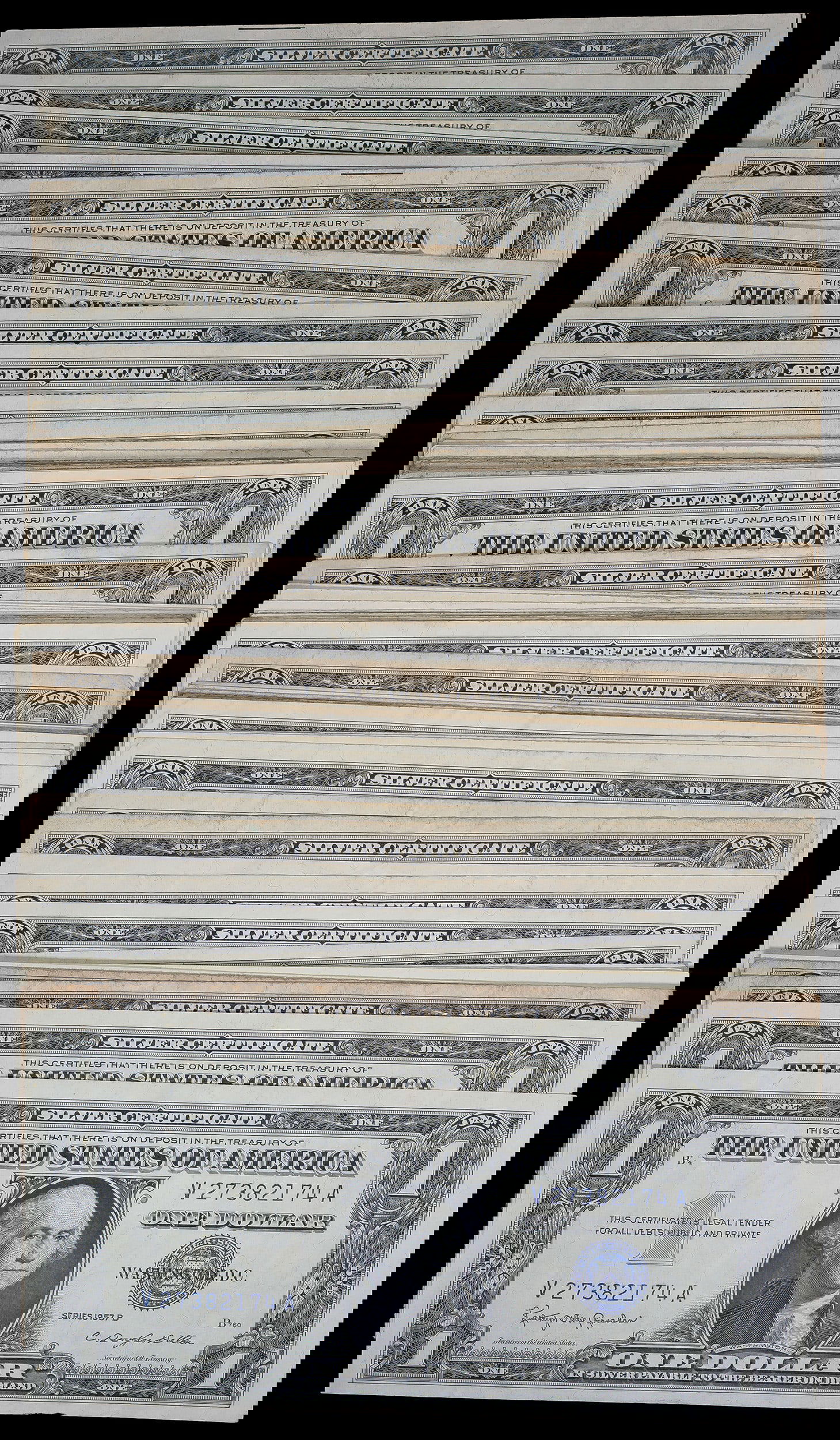 77 Pieces Mixed $1 Silver Certificates (1 of 1)