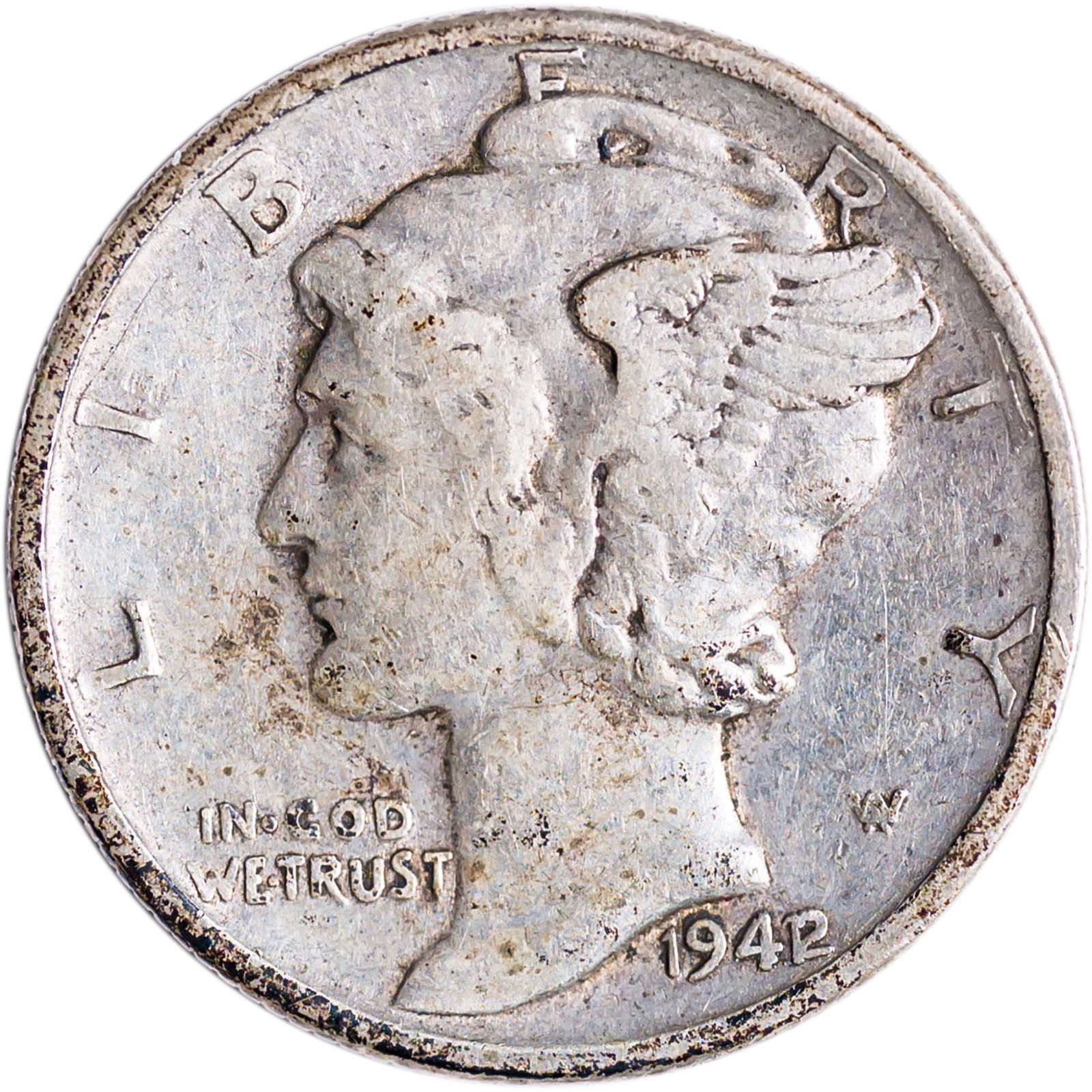 VF-25 1942/41 Mercury Dime (1 of 2)