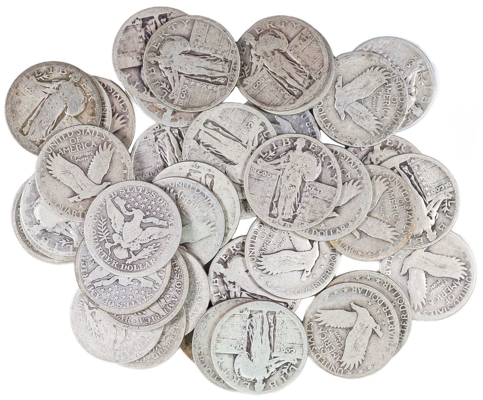 Roll Of Mixed Barber & Standing Liberty Quarters (1 of 1)